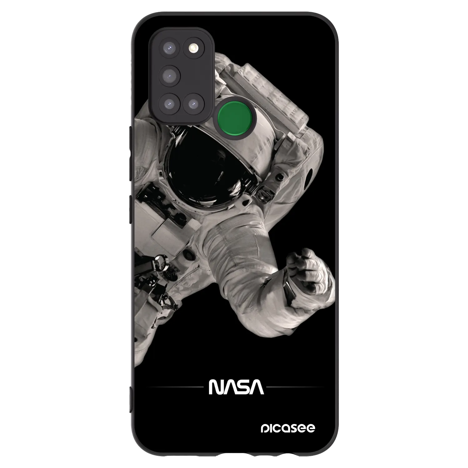 Picasee silikonowe czarne etui na Realme 7i - Astronaut Big