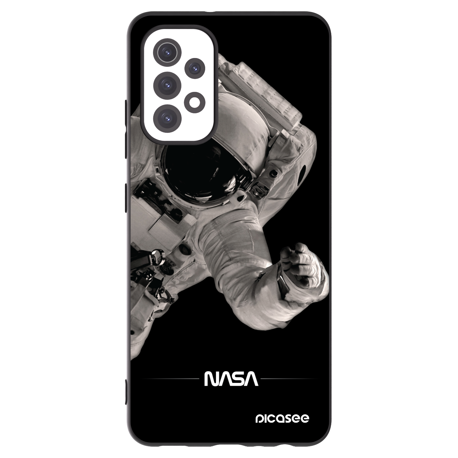 Picasee silikonowe czarne etui na Samsung Galaxy A32 5G A326B - Astronaut Big