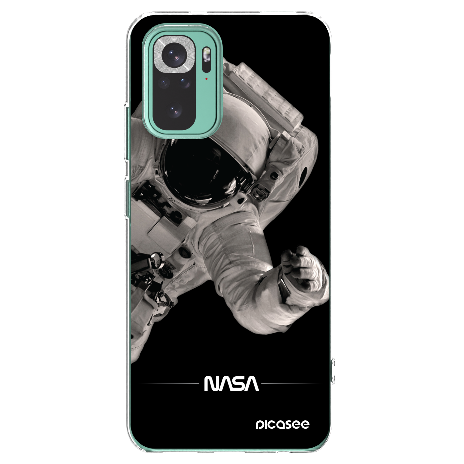 Picasee silikonowe przeźroczyste etui na Xiaomi Redmi Note 10 Pro - Astronaut Big