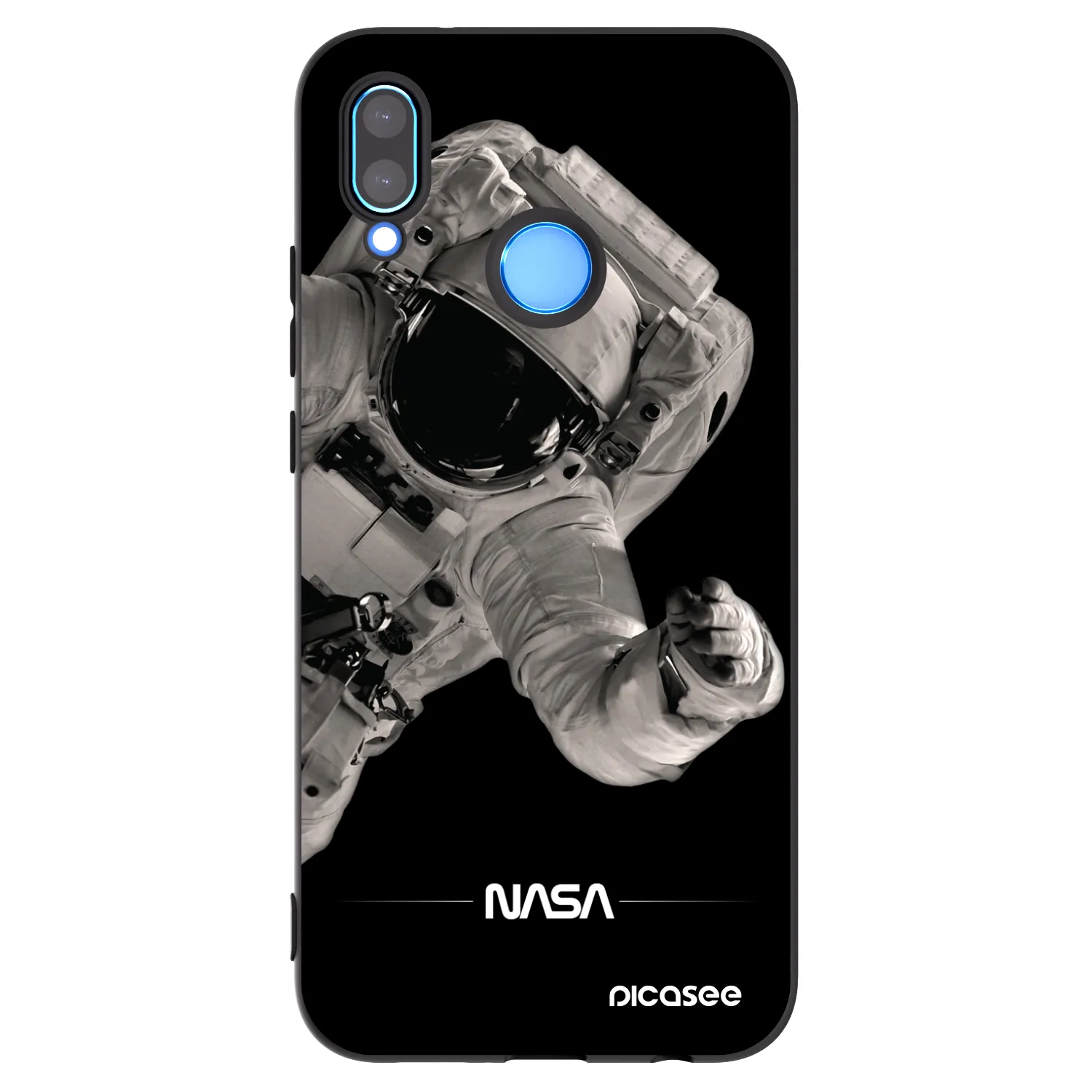Picasee silikonowe czarne etui na Huawei P20 Lite - Astronaut Big
