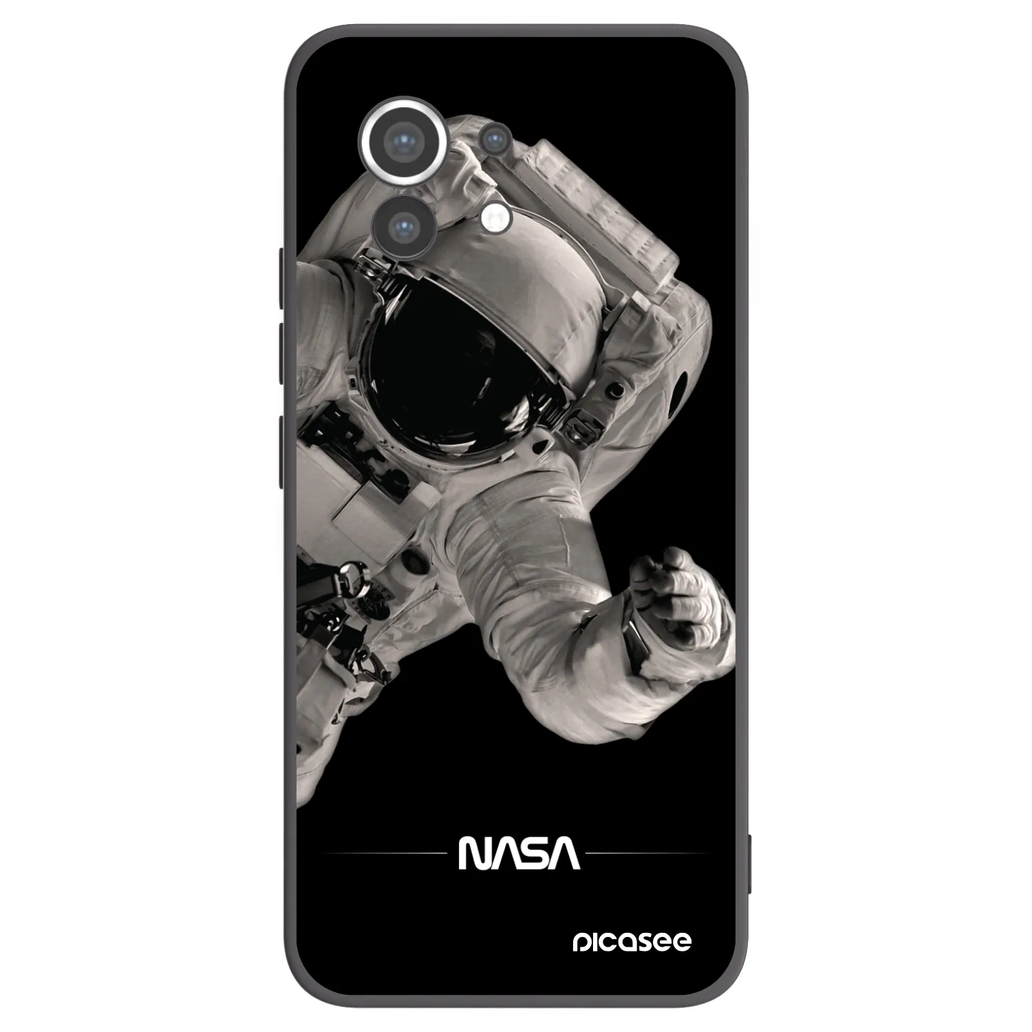 Picasee silikonowe czarne etui na Xiaomi Mi 11 - Astronaut Big