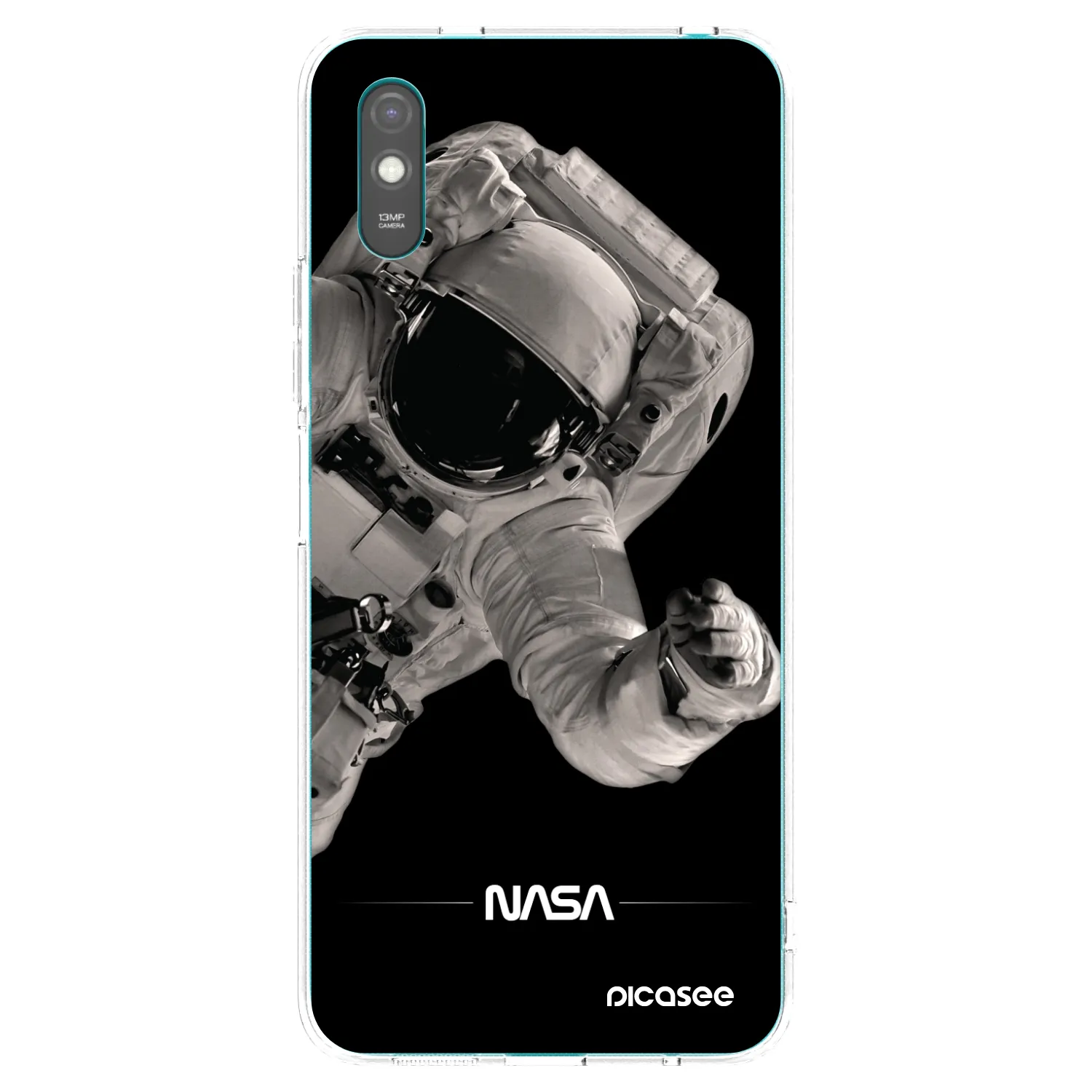 Picasee silikonowe przeźroczyste etui na Xiaomi Redmi 9AT - Astronaut Big