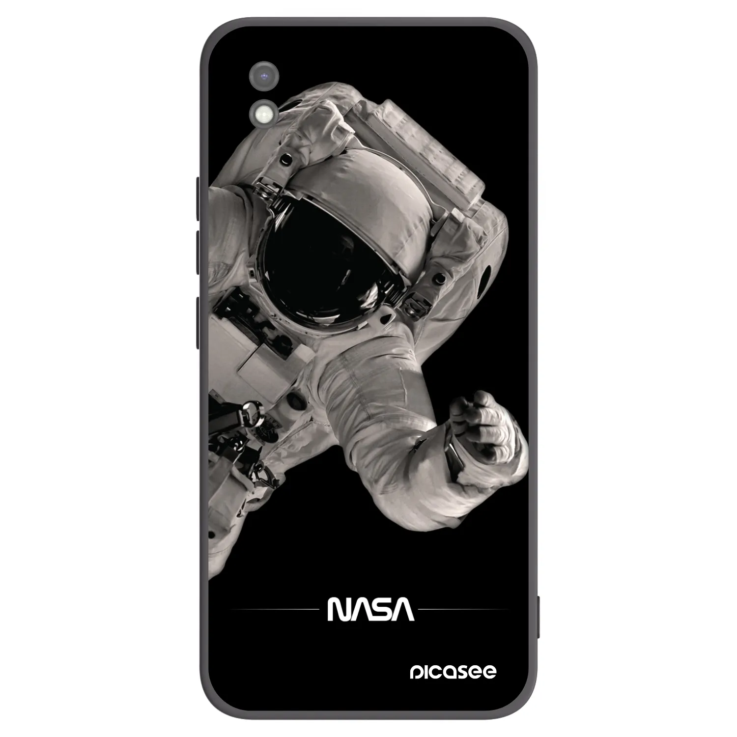 Picasee silikonowe czarne etui na Xiaomi Redmi 9AT - Astronaut Big