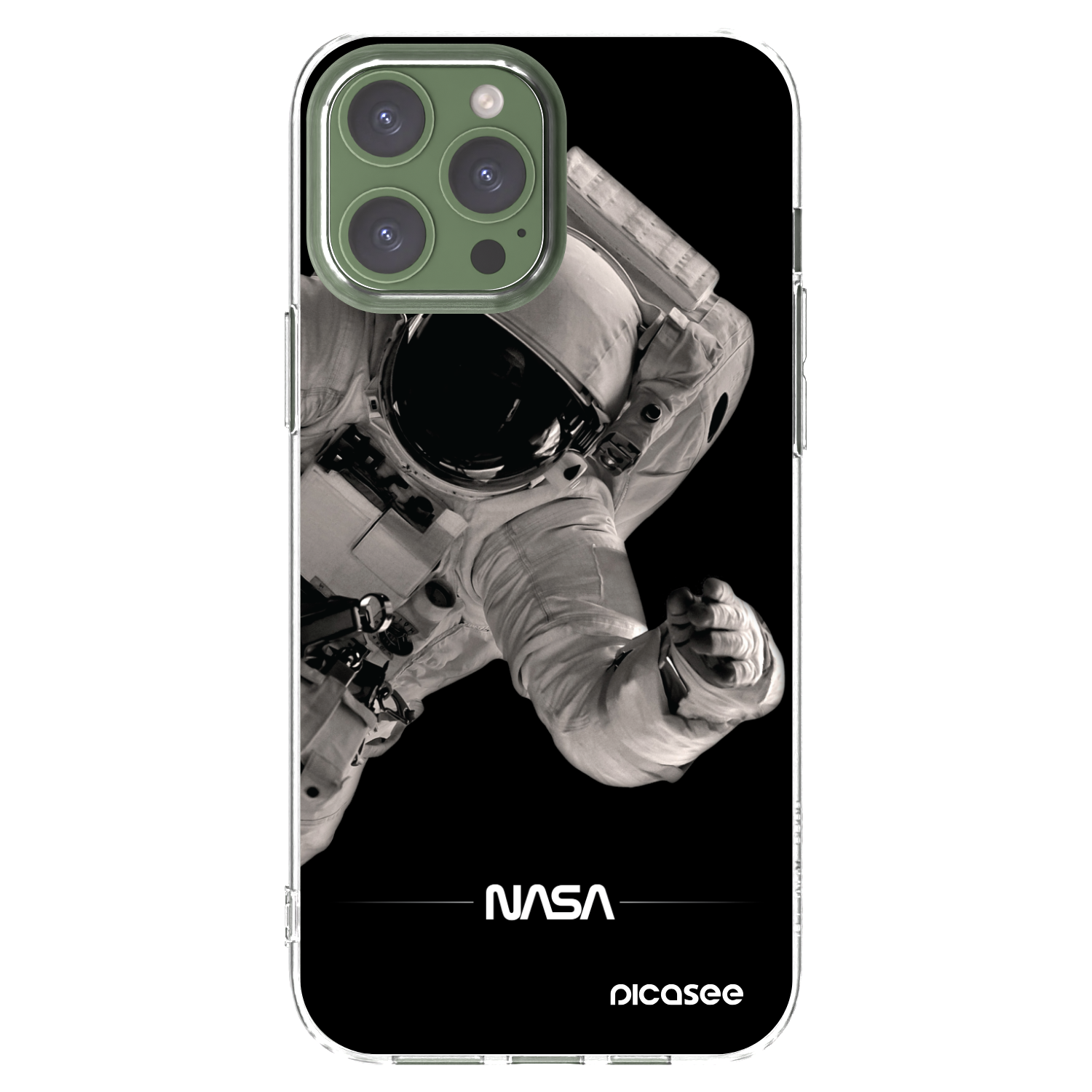 Picasee silikonowe przeźroczyste etui na Apple iPhone 13 Pro Max - Astronaut Big