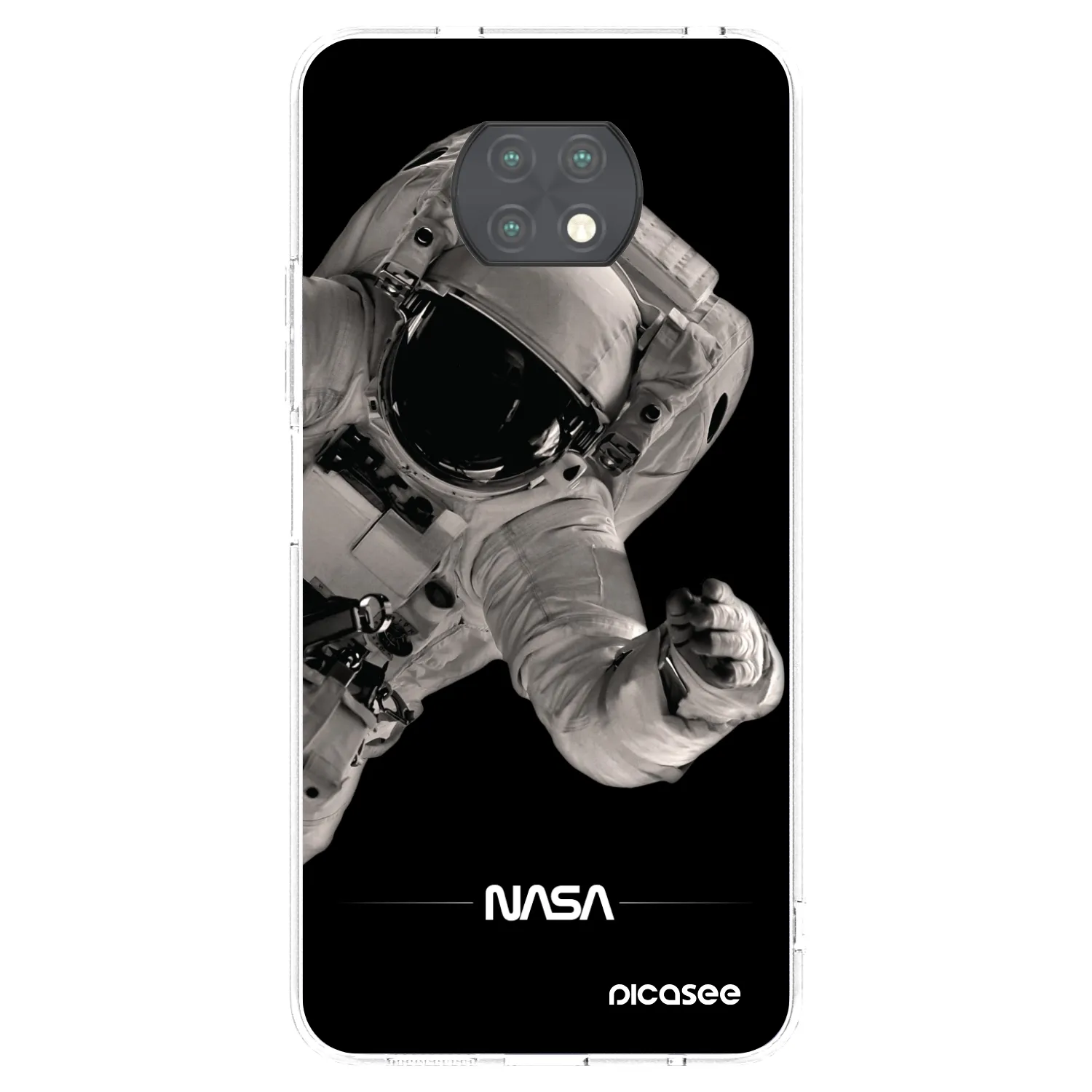 Picasee silikonowe przeźroczyste etui na Xiaomi Redmi Note 9T - Astronaut Big