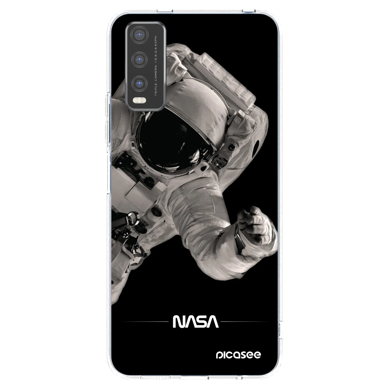 Picasee silikonowe przeźroczyste etui na Vivo Y20s - Astronaut Big