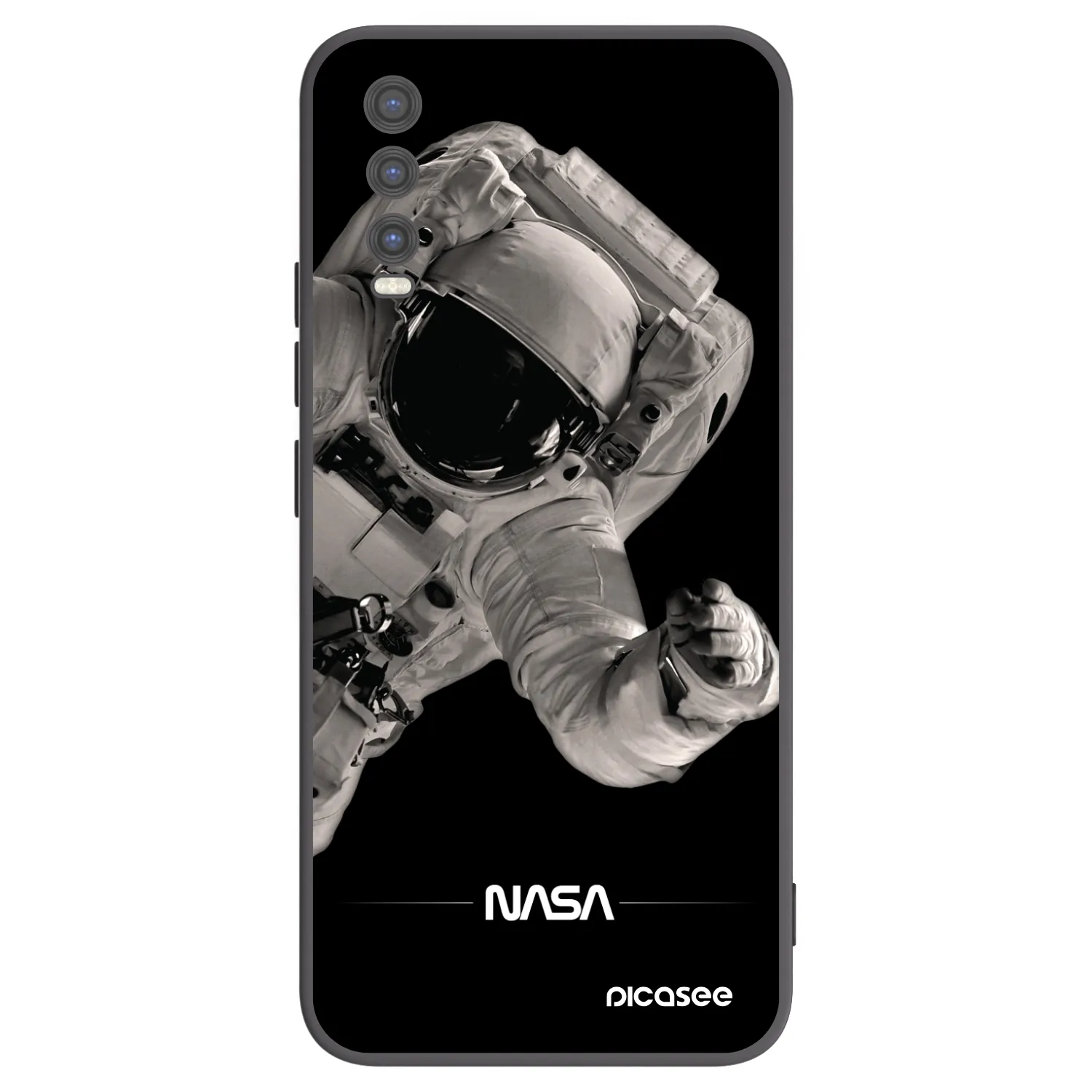 Picasee silikonowe czarne etui na Vivo Y20s - Astronaut Big