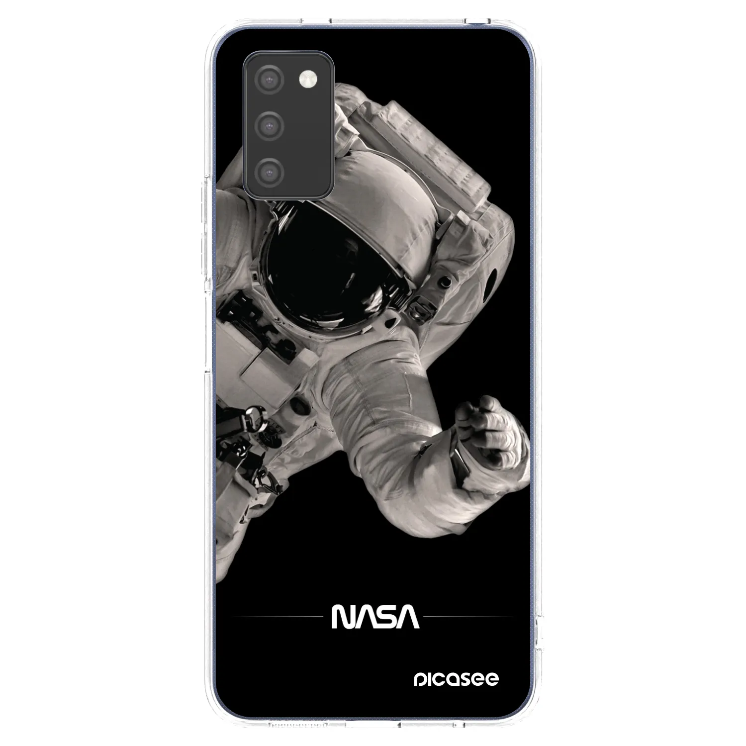 Picasee silikonowe przeźroczyste etui na Samsung Galaxy A03s A037G - Astronaut Big