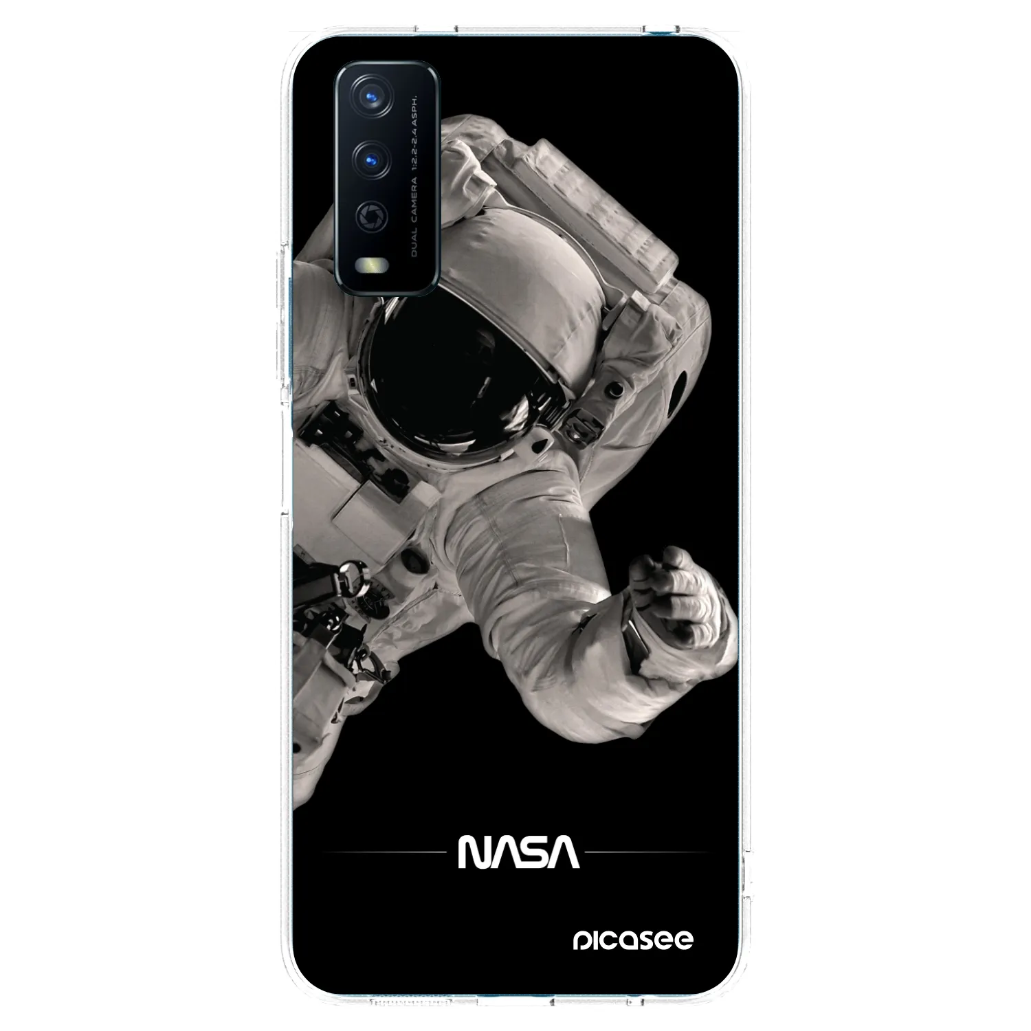 Picasee silikonowe przeźroczyste etui na Vivo Y11s - Astronaut Big