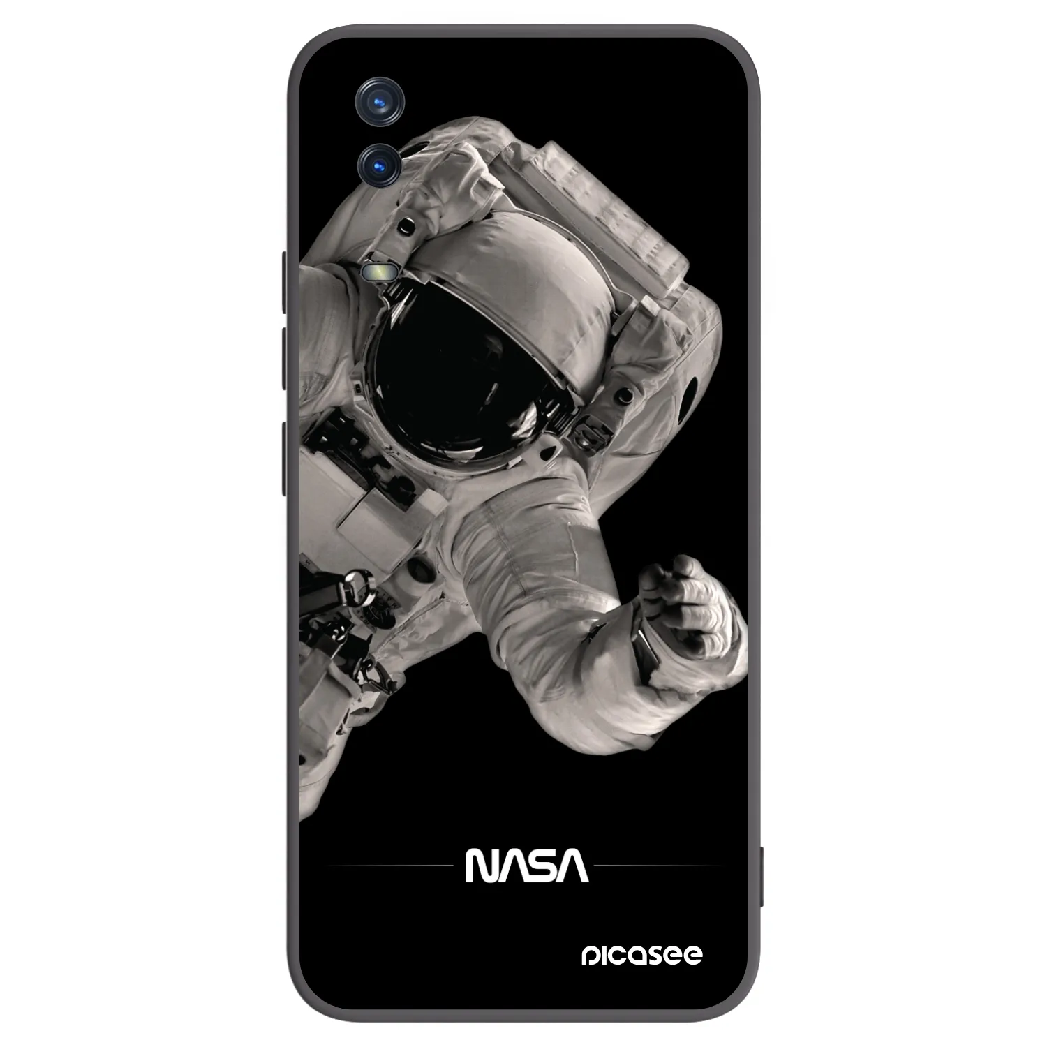 Picasee silikonowe czarne etui na Vivo Y11s - Astronaut Big
