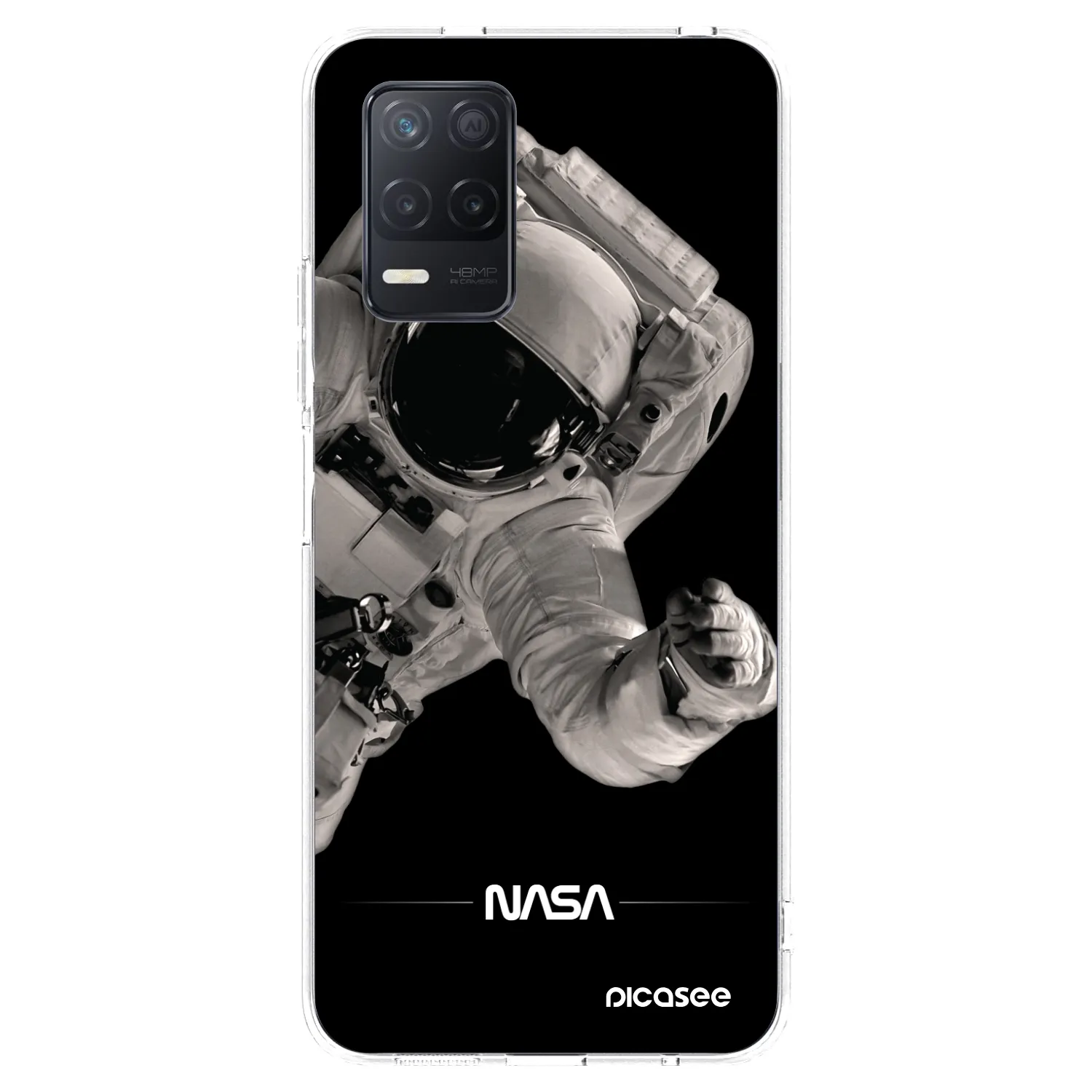 Picasee silikonowe przeźroczyste etui na Realme 8 5G - Astronaut Big