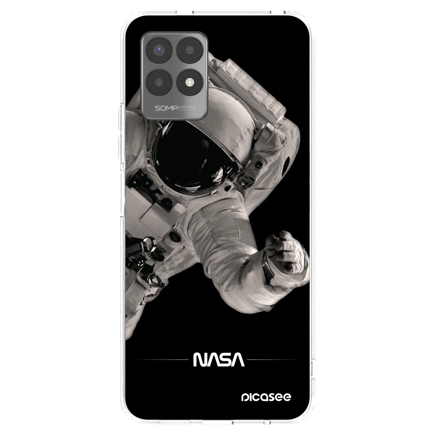 Picasee silikonowe przeźroczyste etui na Realme 8i - Astronaut Big
