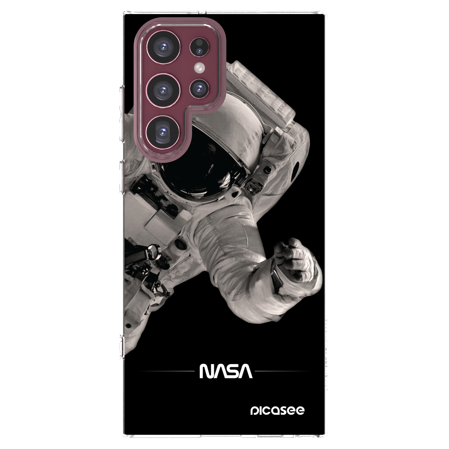 Picasee silikonowe przeźroczyste etui na Samsung Galaxy S22 Ultra 5G - Astronaut Big
