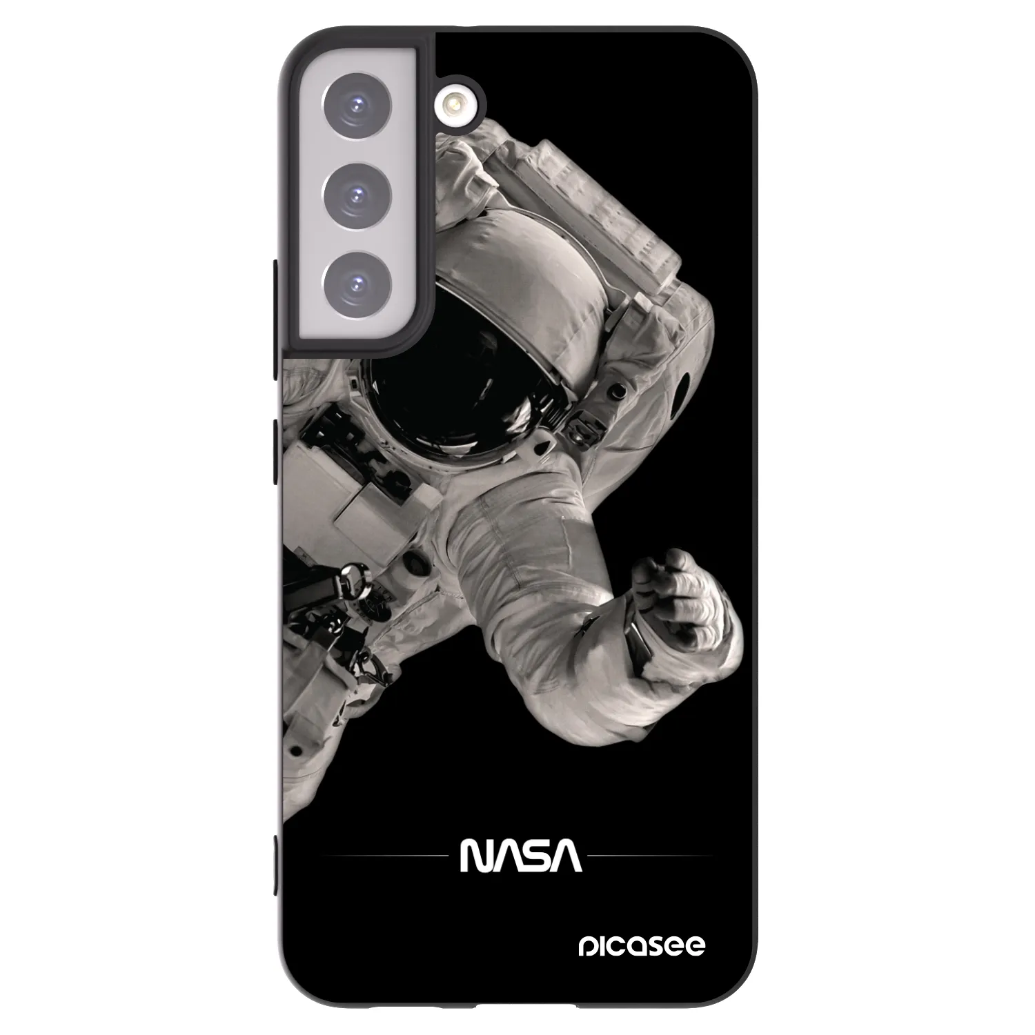 Picasee silikonowe czarne etui na Samsung Galaxy S22+ 5G - Astronaut Big