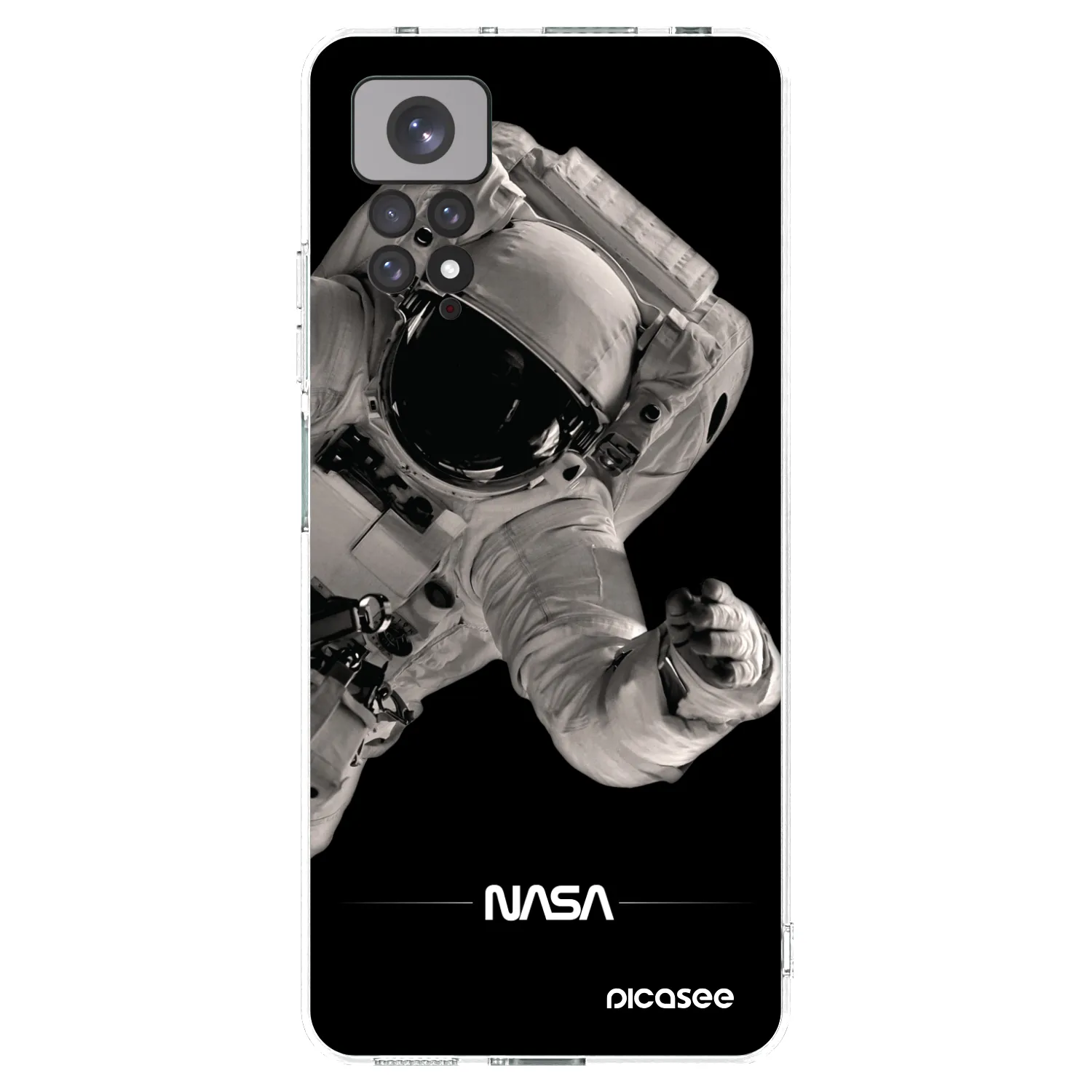 Picasee silikonowe przeźroczyste etui na Xiaomi Redmi Note 11S 4G - Astronaut Big