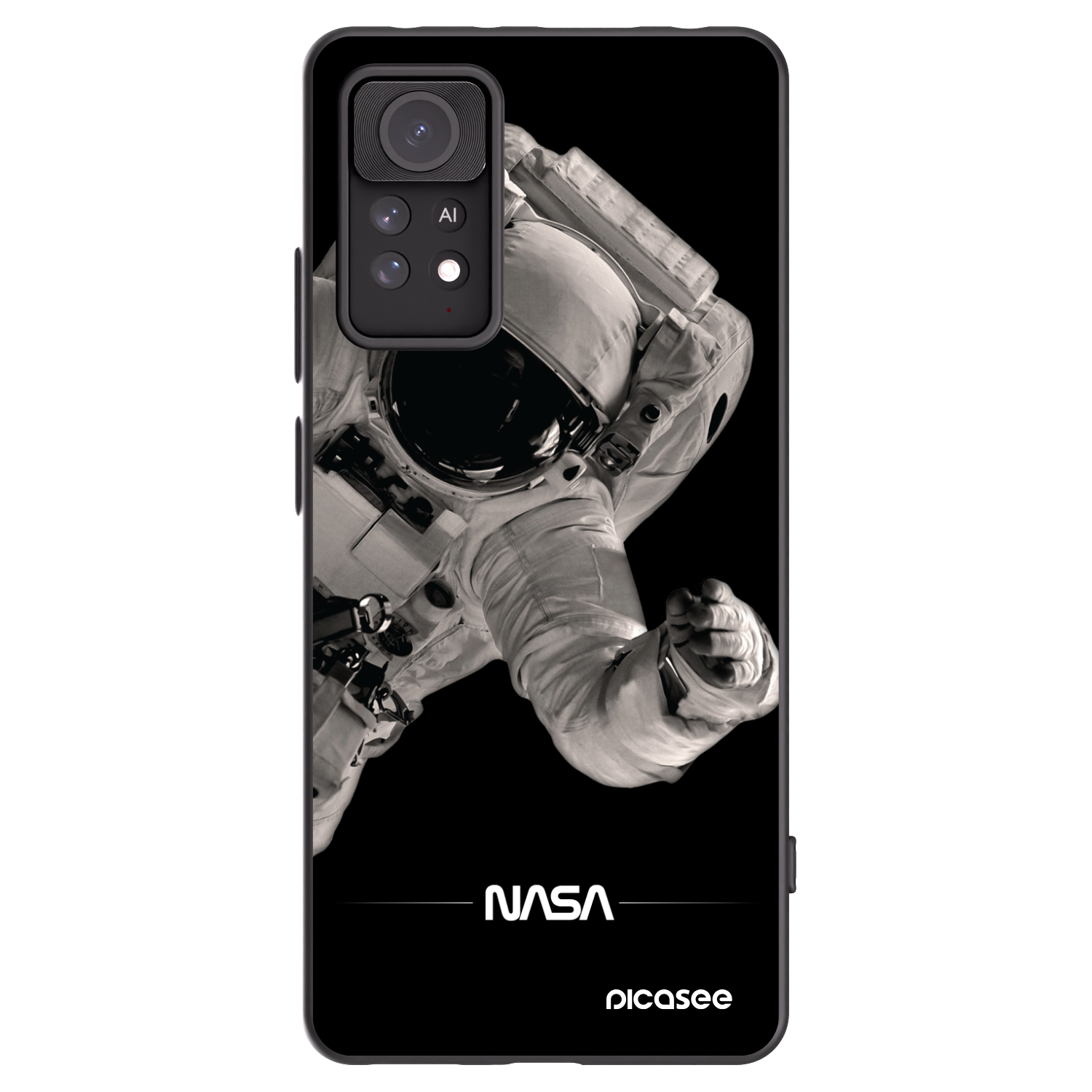 Picasee silikonowe czarne etui na Xiaomi Redmi Note 11 Pro 5G - Astronaut Big
