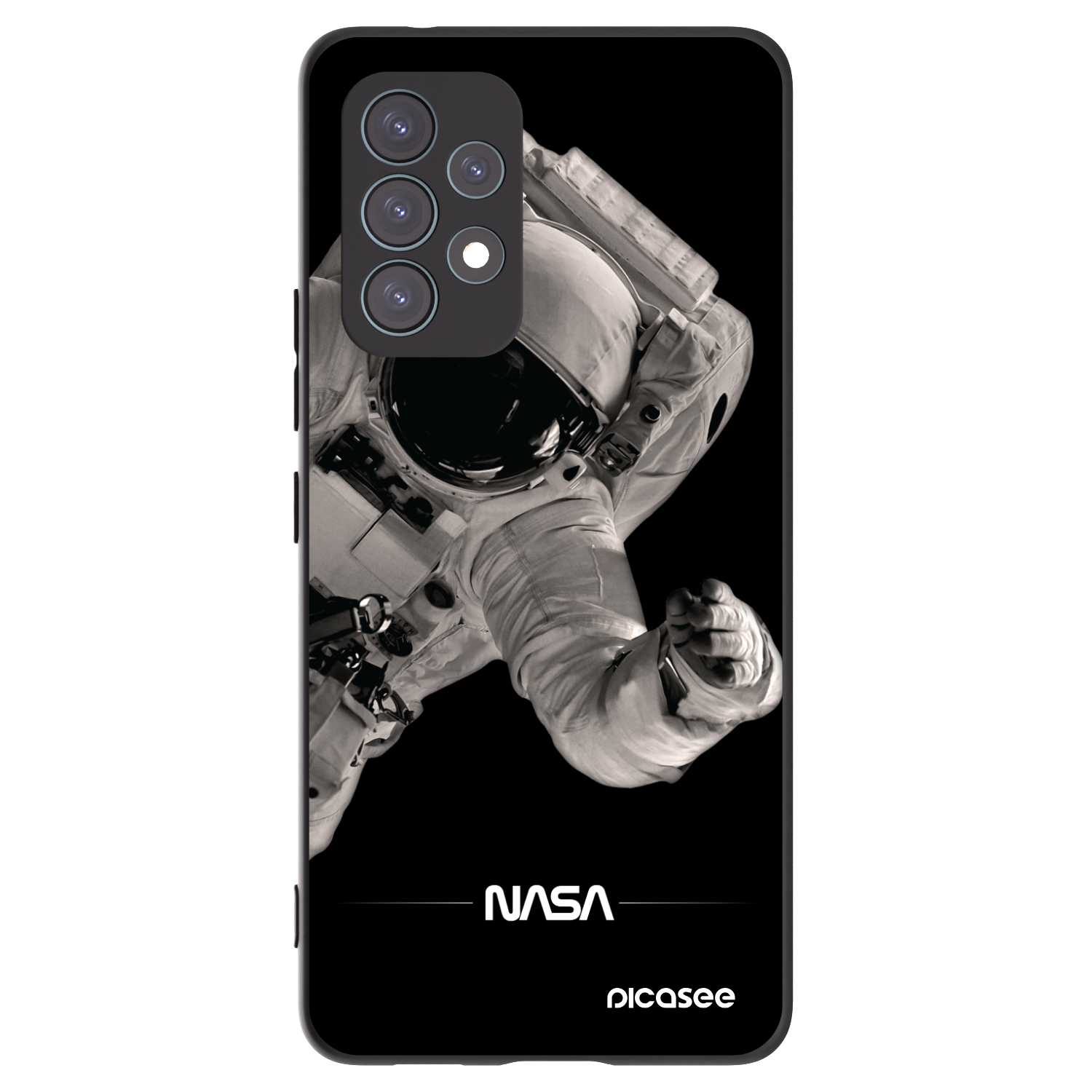 Picasee silikonowe czarne etui na Samsung Galaxy A53 5G A536 - Astronaut Big