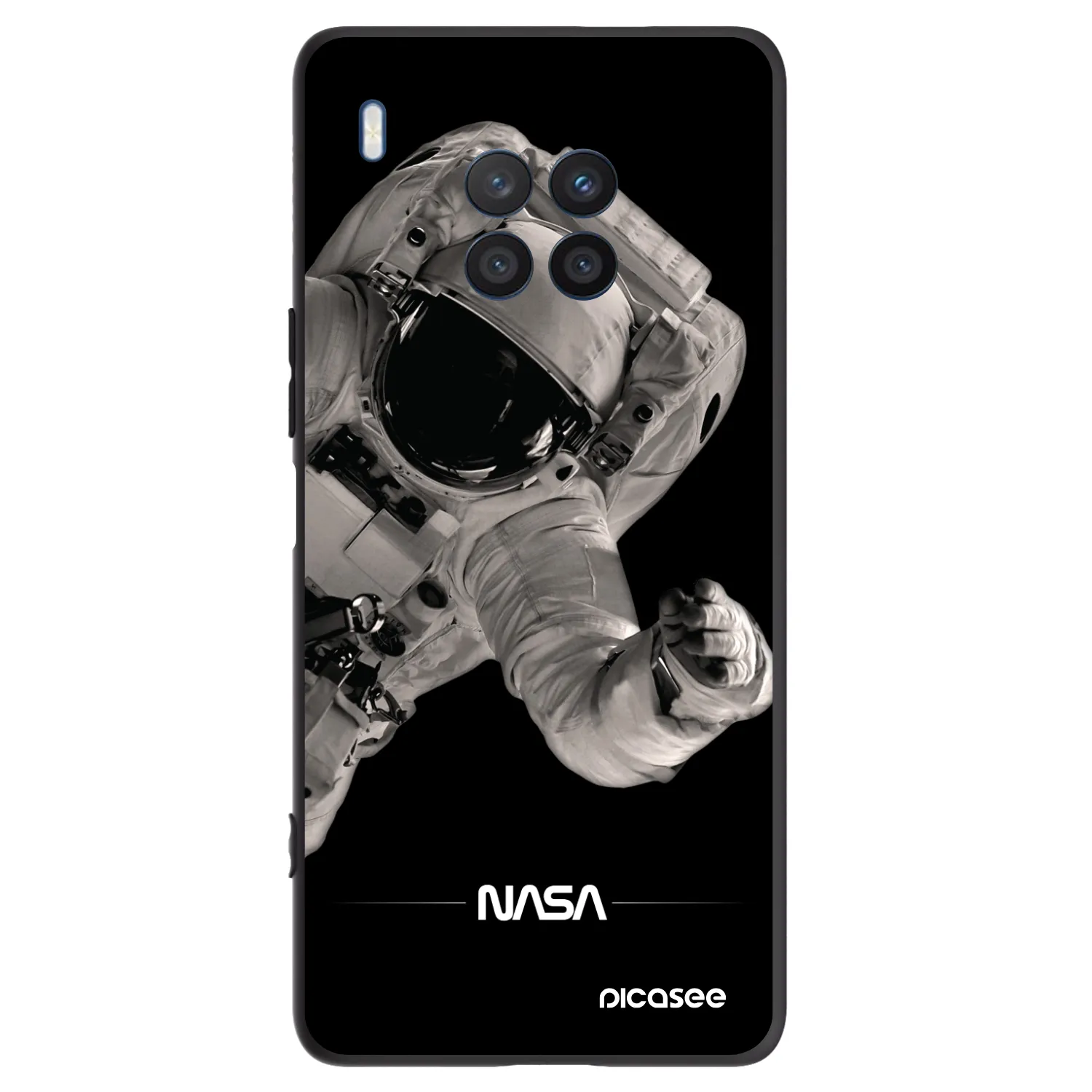 Picasee silikonowe czarne etui na Honor 50 Lite - Astronaut Big