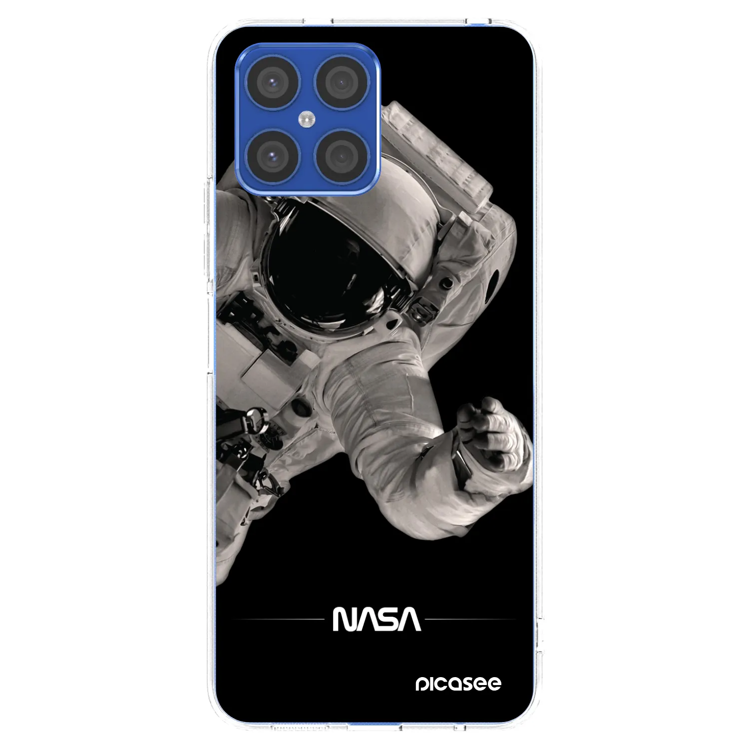 Picasee silikonowe przeźroczyste etui na Honor X8 4G - Astronaut Big