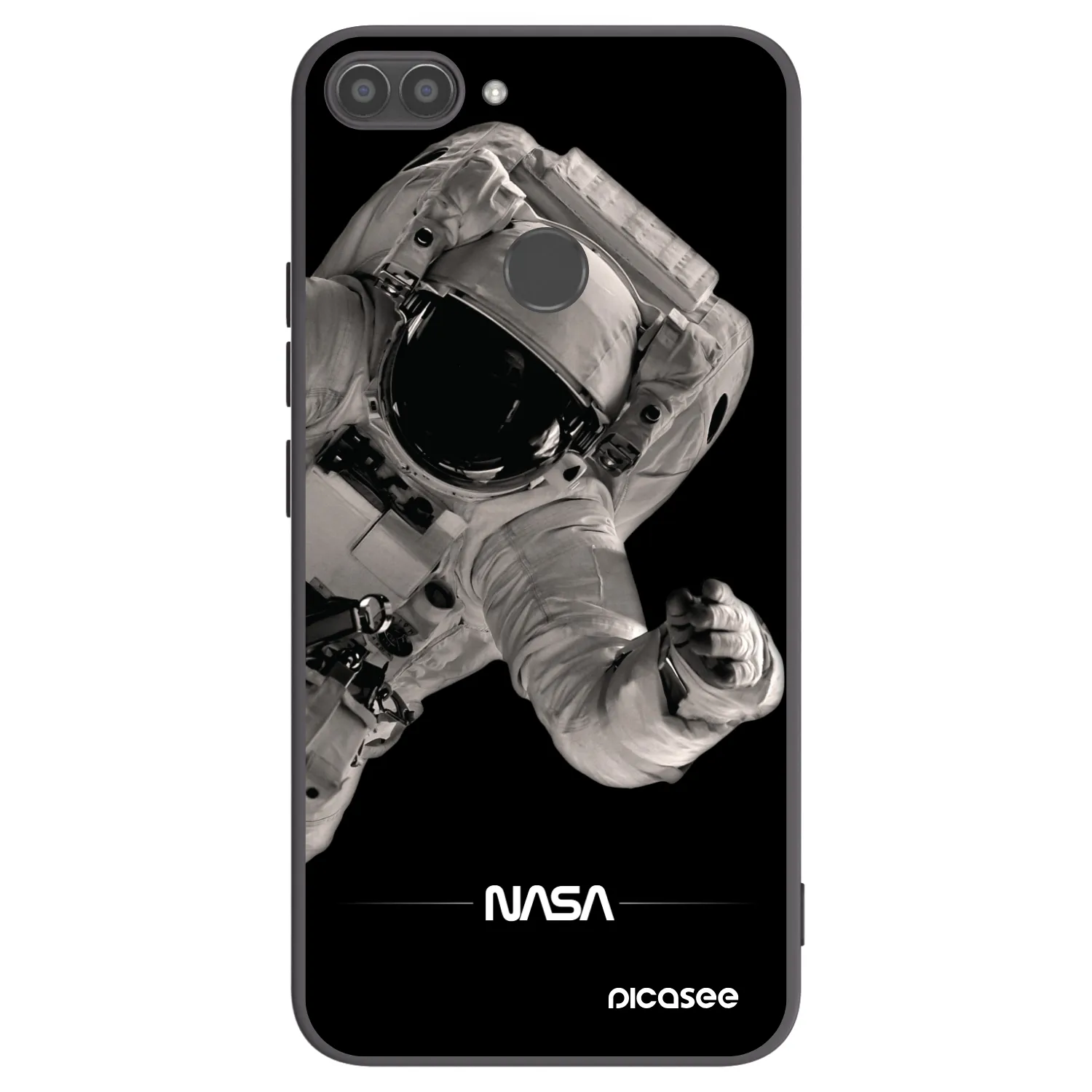 Picasee silikonowe czarne etui na Huawei P Smart - Astronaut Big