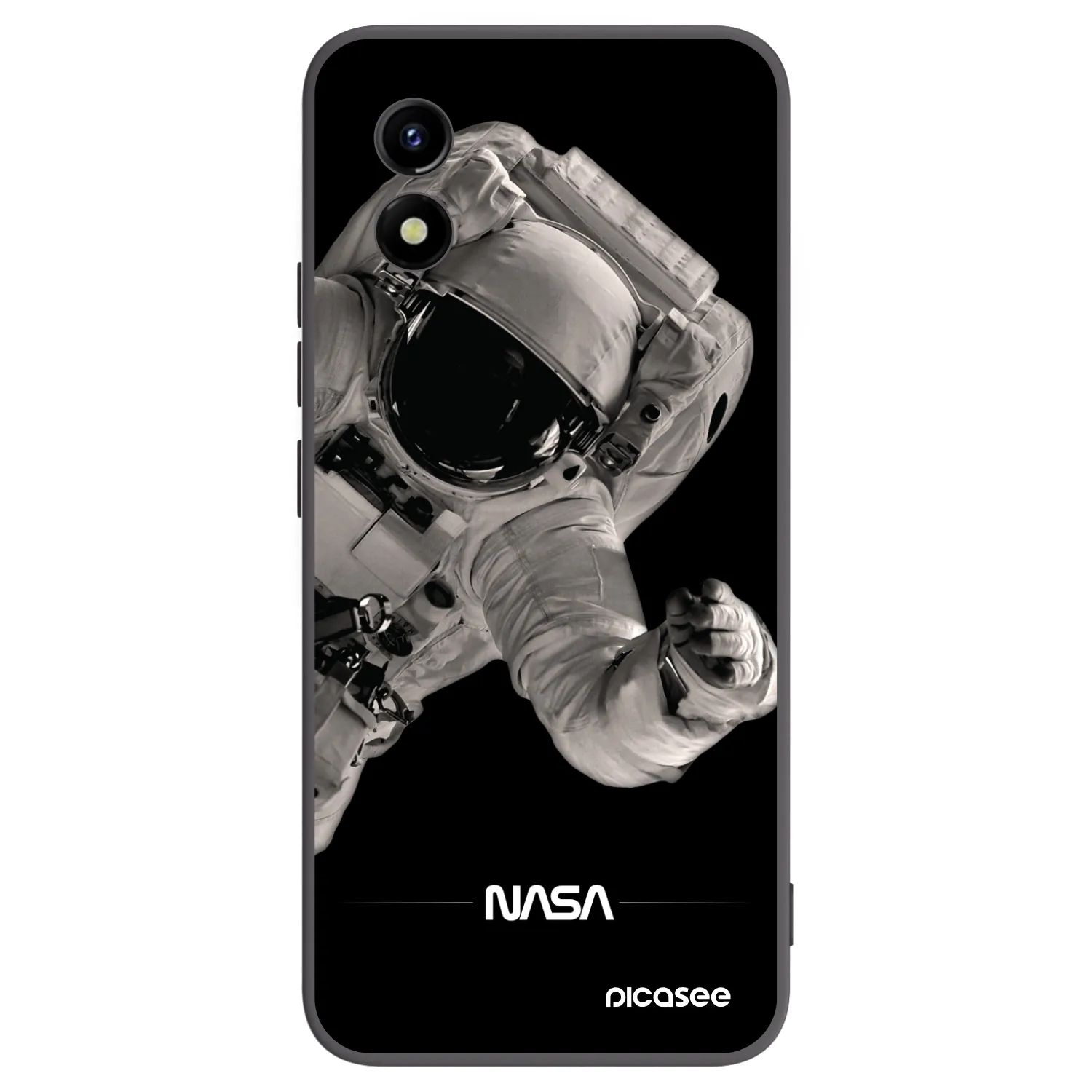 Picasee silikonowe czarne etui na Vivo Y01 - Astronaut Big