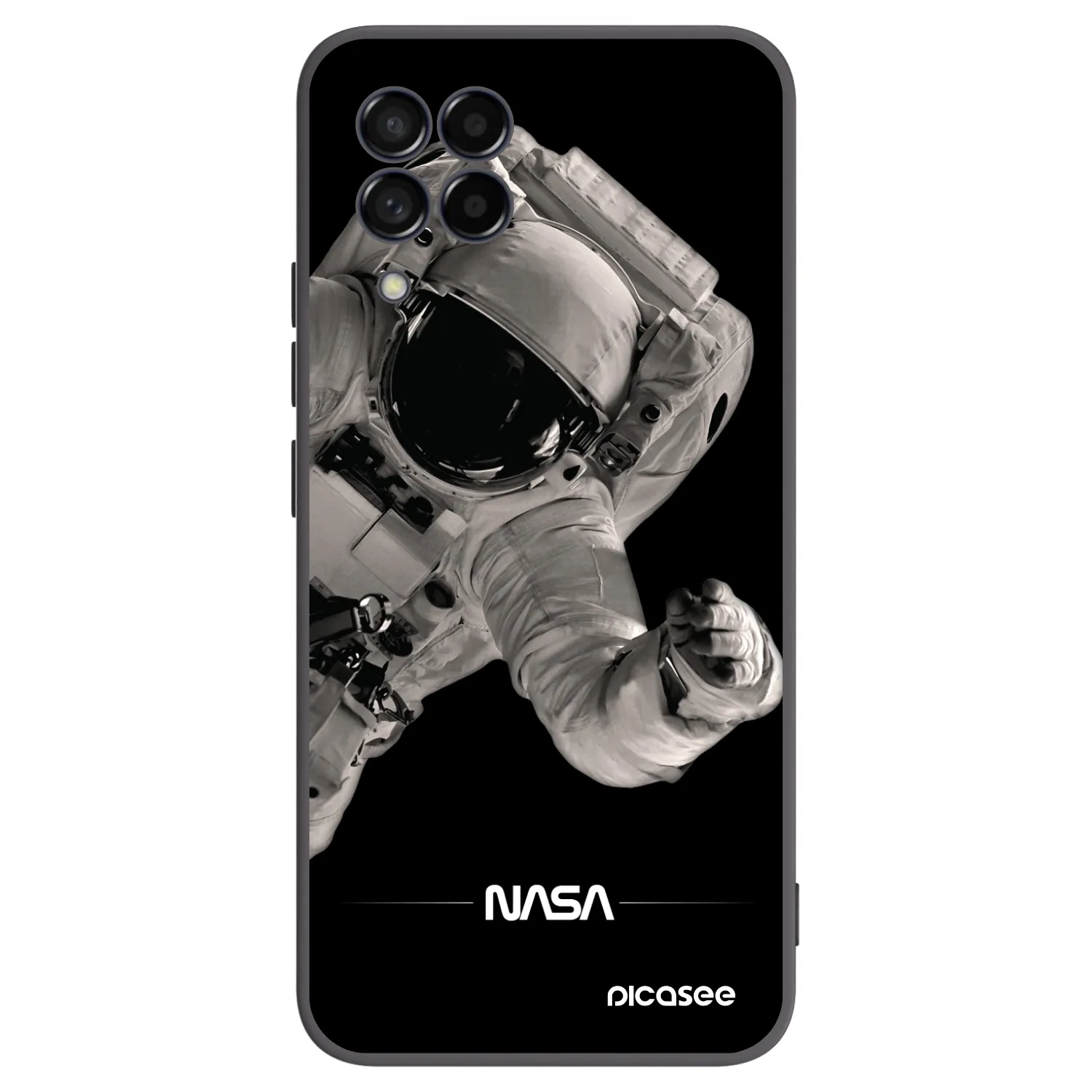 Picasee silikonowe czarne etui na Samsung Galaxy M53 5G - Astronaut Big