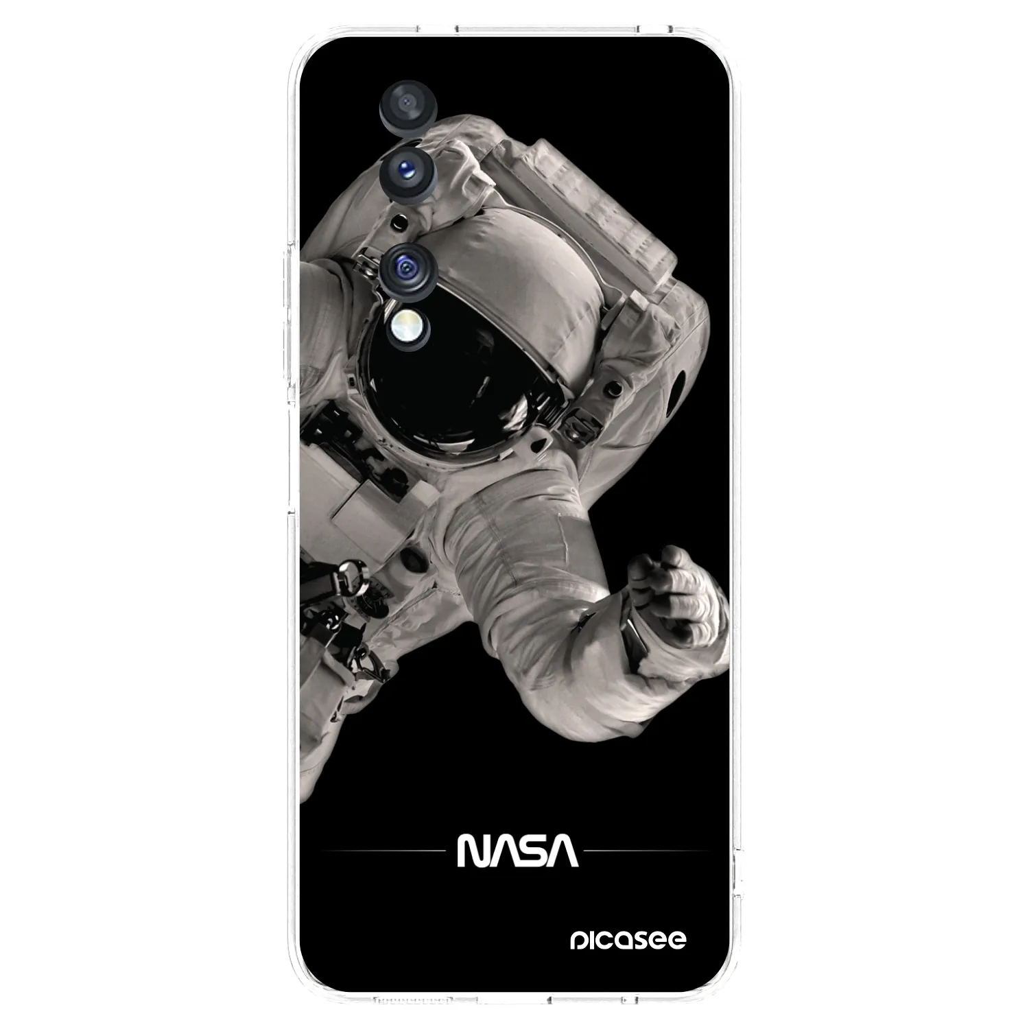 Picasee silikonowe przeźroczyste etui na Honor 70 - Astronaut Big