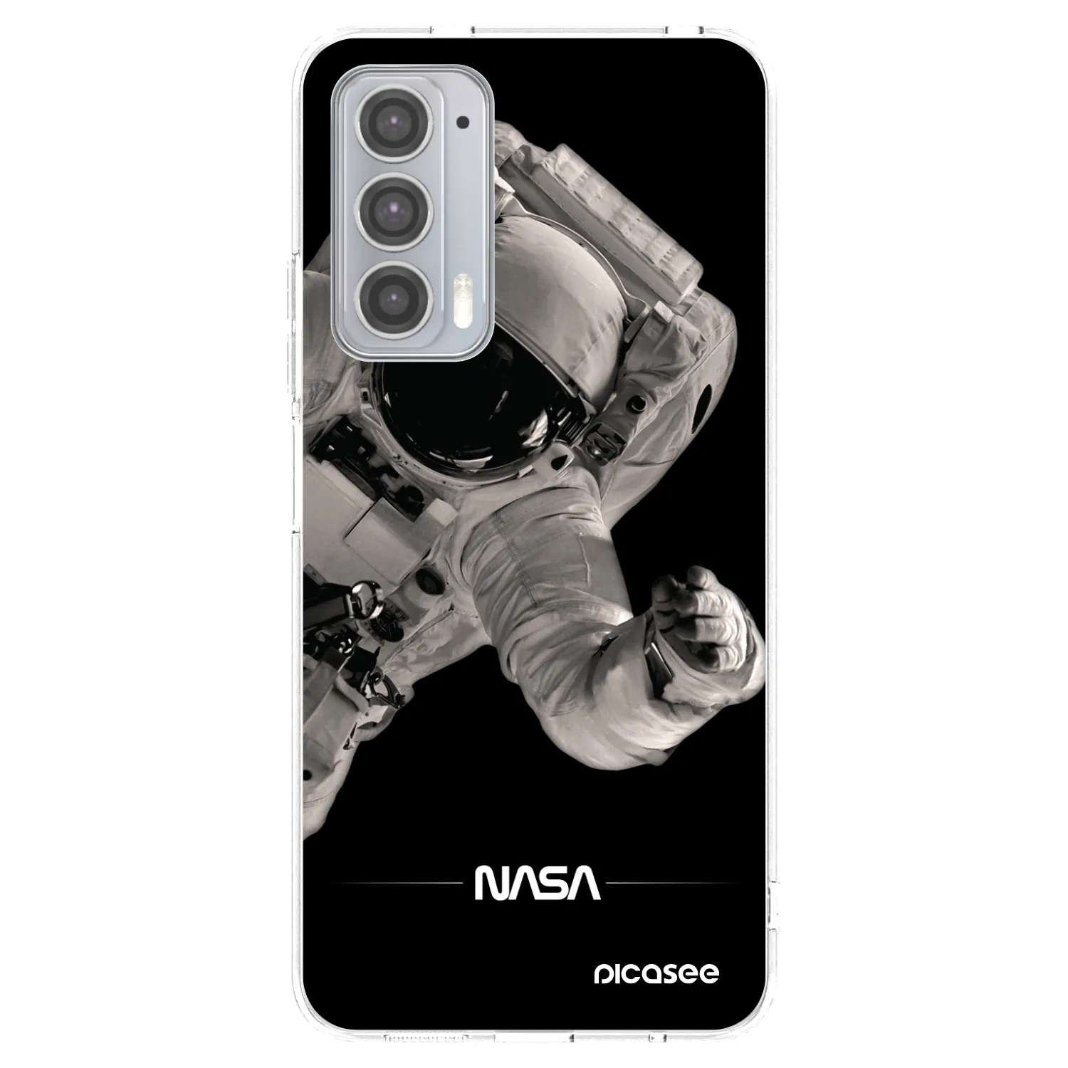 Picasee silikonowe przeźroczyste etui na Motorola Edge 20 - Astronaut Big