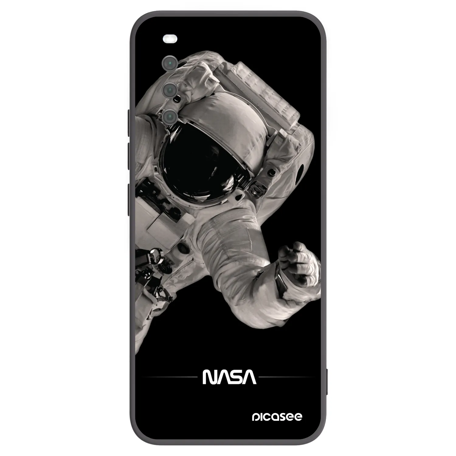Picasee silikonowe czarne etui na Sony Xperia 10 III - Astronaut Big