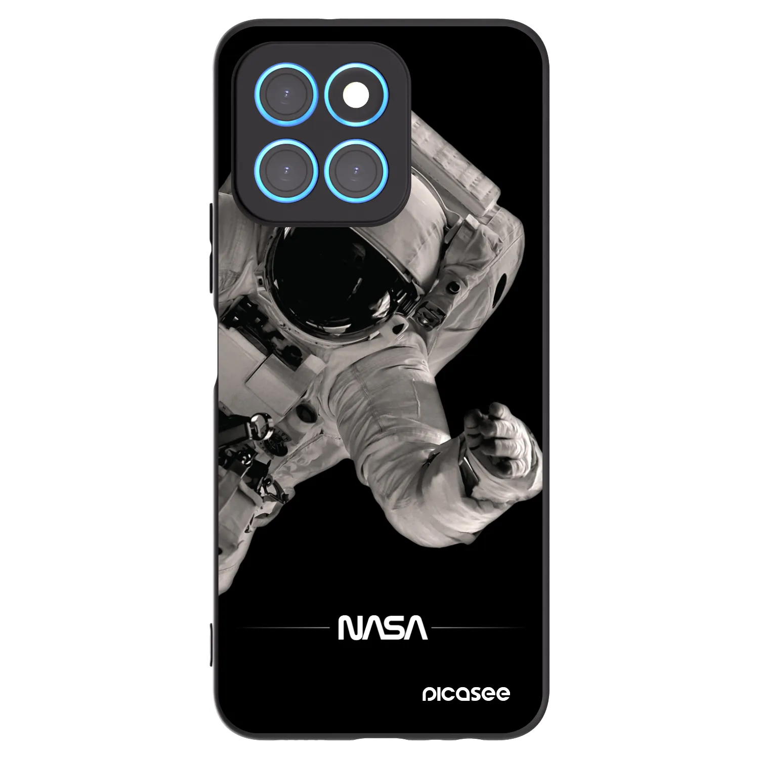 Picasee silikonowe czarne etui na Honor X8 5G - Astronaut Big