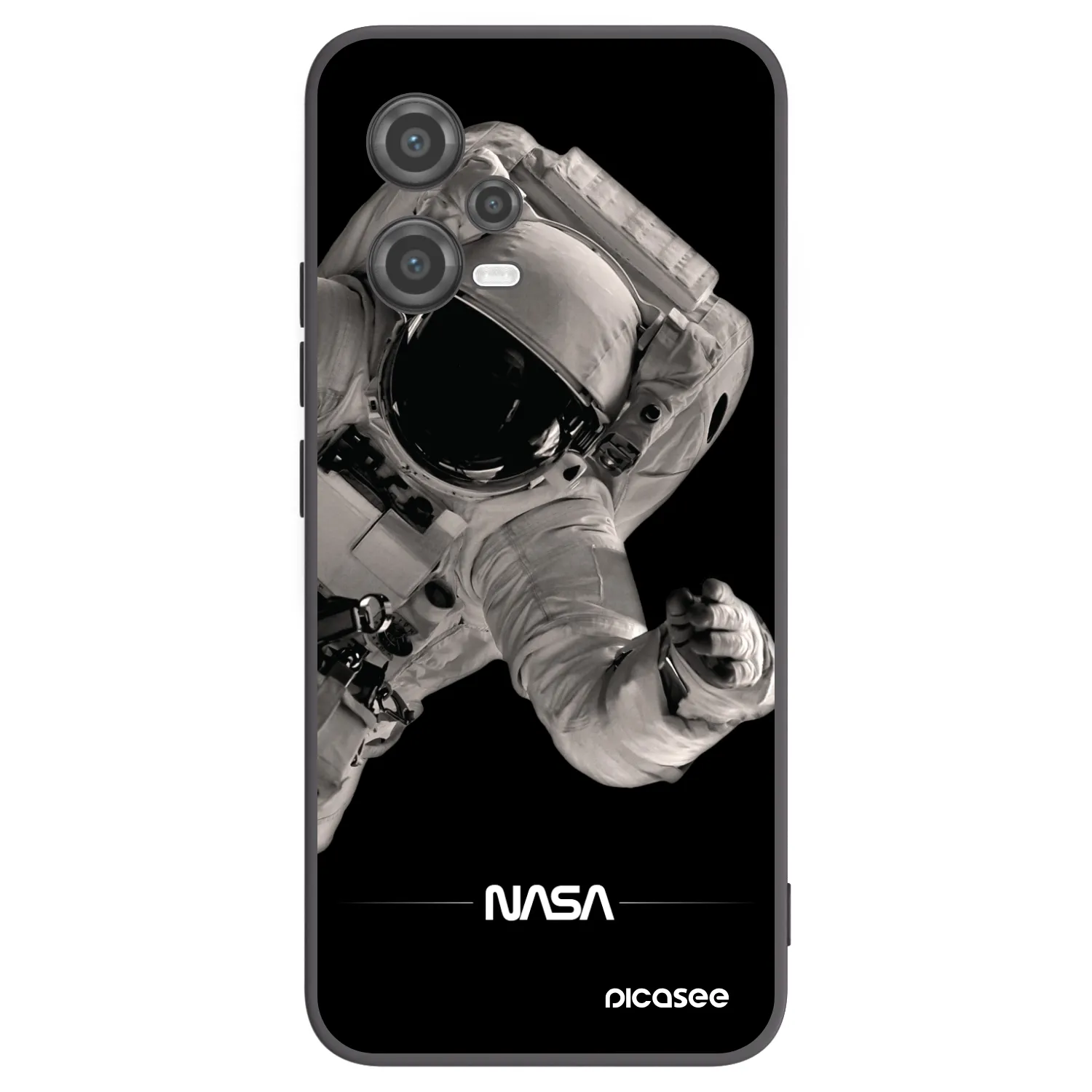 Picasee silikonowe czarne etui na Xiaomi Poco X5 - Astronaut Big