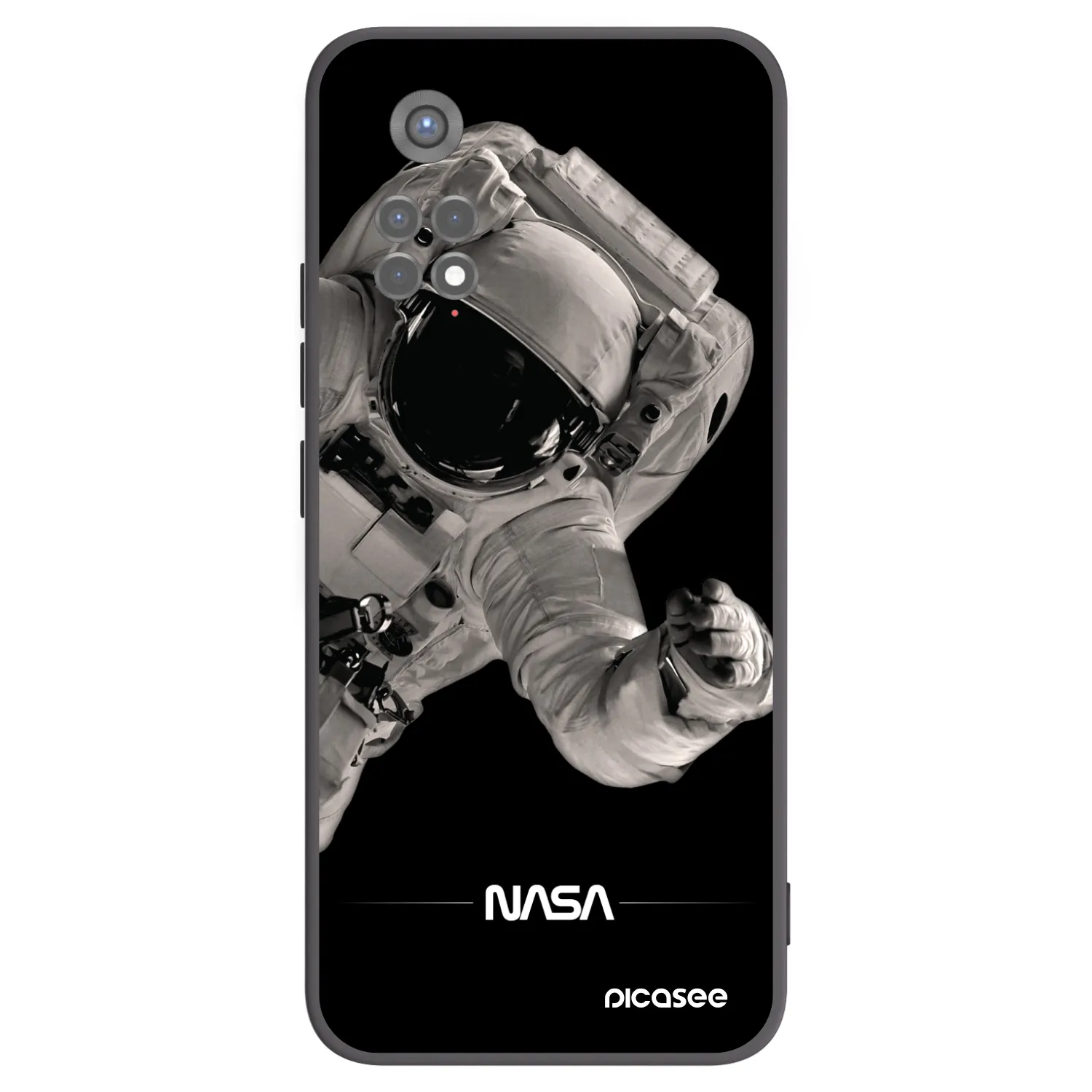 Picasee silikonowe czarne etui na Xiaomi Redmi Note 11S 5G - Astronaut Big