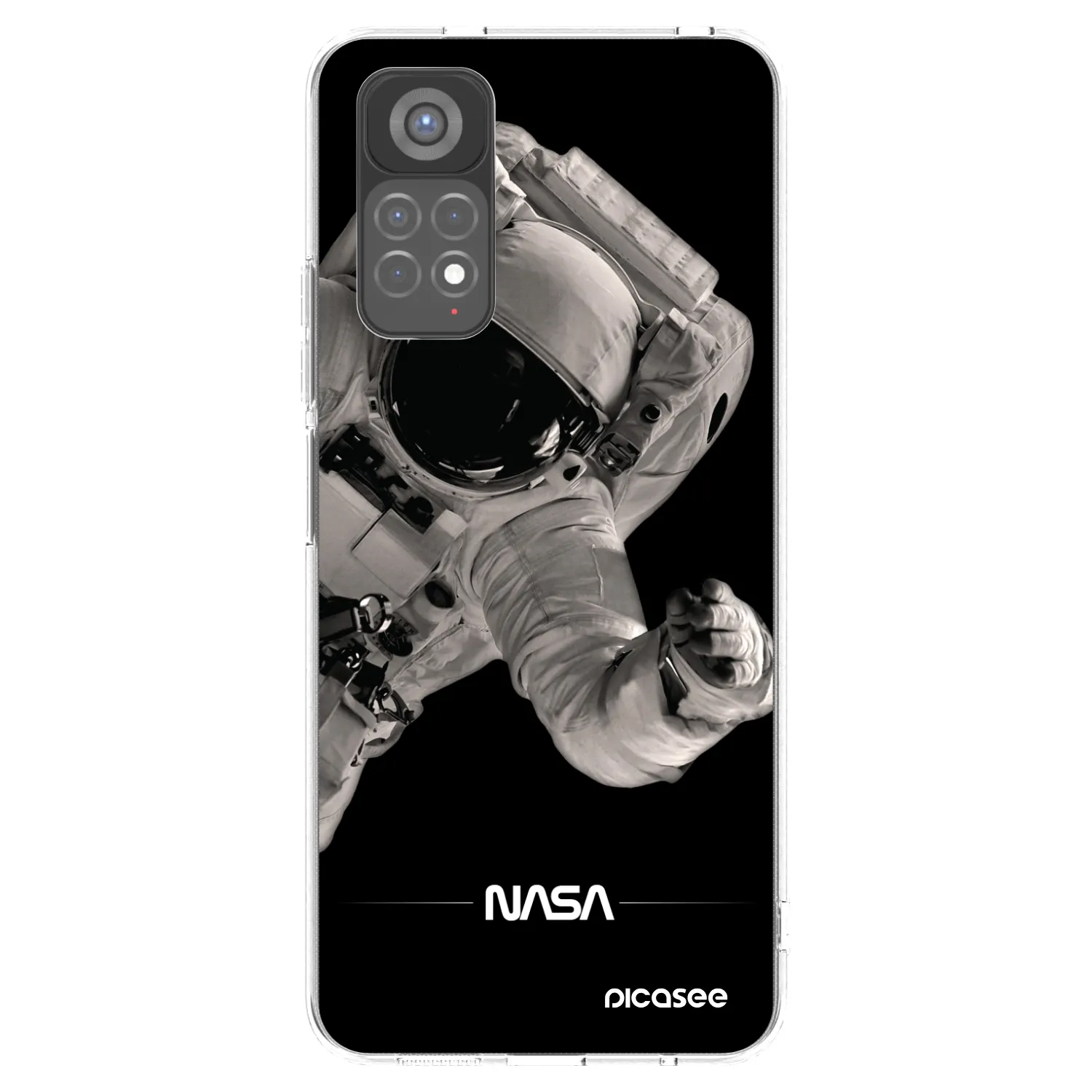 Picasee silikonowe przeźroczyste etui na Xiaomi Redmi Note 11S 5G - Astronaut Big