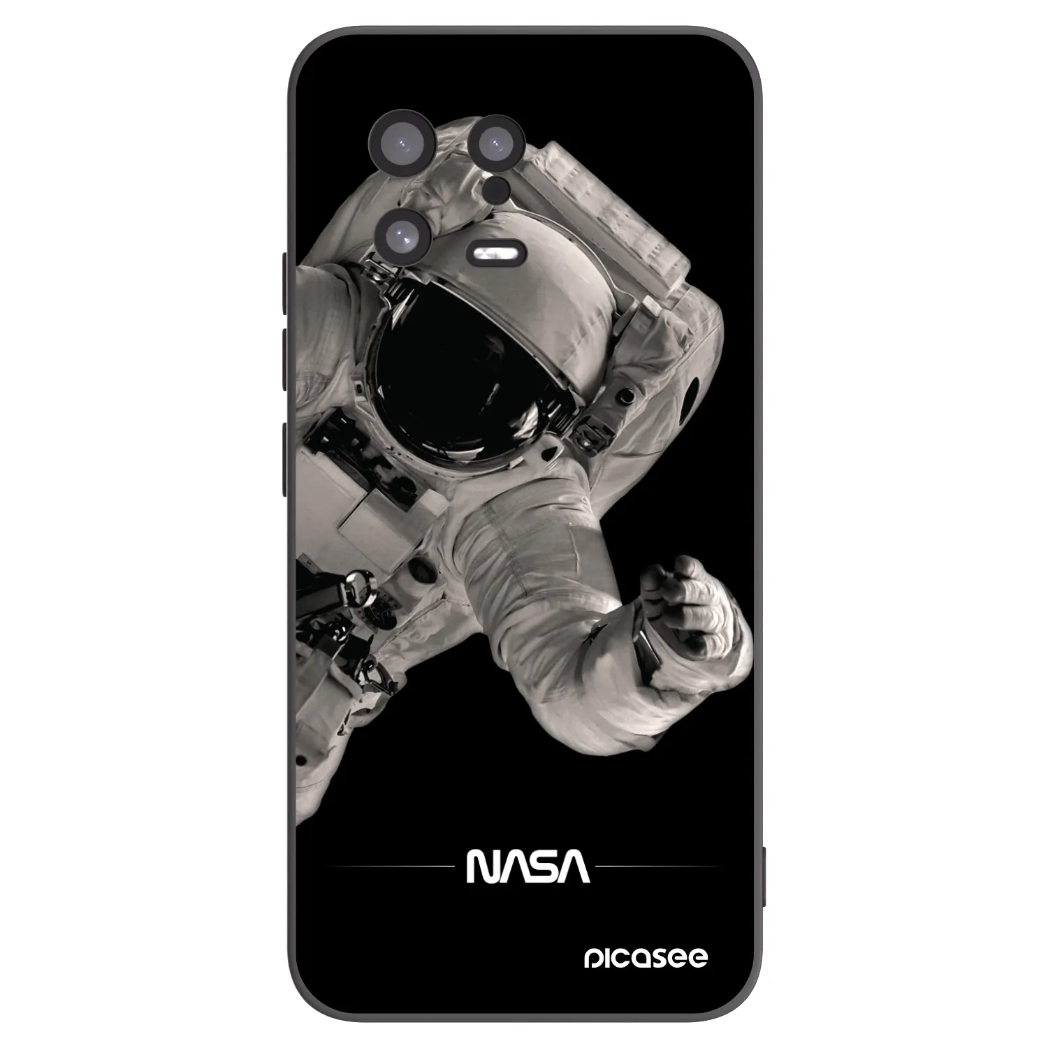 Picasee silikonowe czarne etui na Xiaomi 13 - Astronaut Big