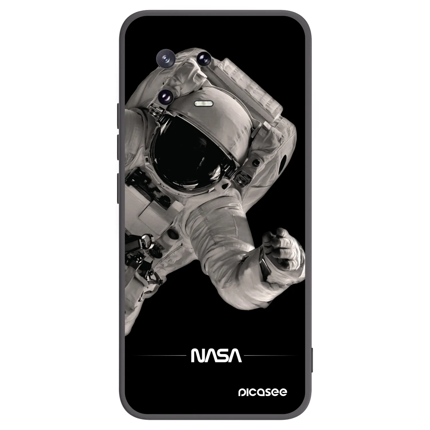 Picasee silikonowe czarne etui na Xiaomi 13 Pro - Astronaut Big