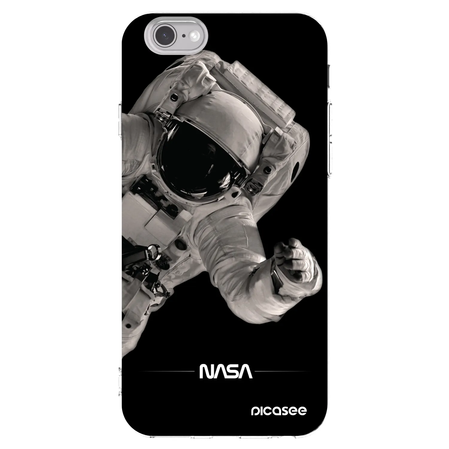Picasee silikonowe przeźroczyste etui na Apple iPhone 6/6S - Astronaut Big