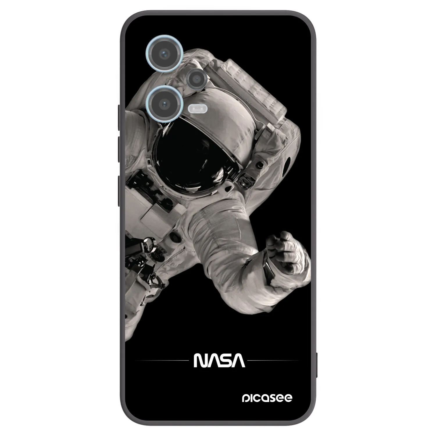 Picasee silikonowe czarne etui na Xiaomi Redmi Note 12 5G - Astronaut Big