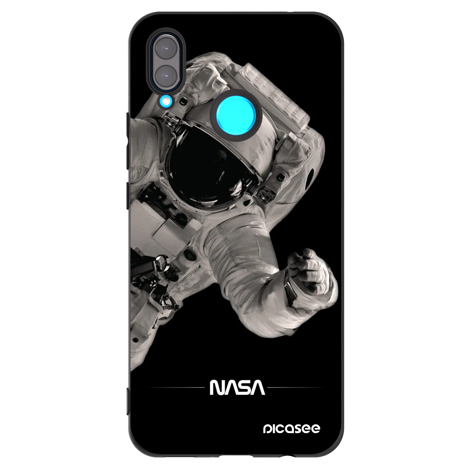 Picasee silikonowe czarne etui na Huawei Nova 3i - Astronaut Big