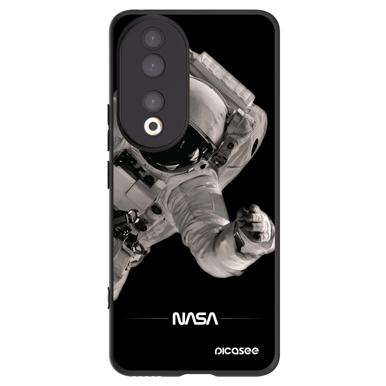 Picasee silikonowe czarne etui na Honor 90 5G - Astronaut Big