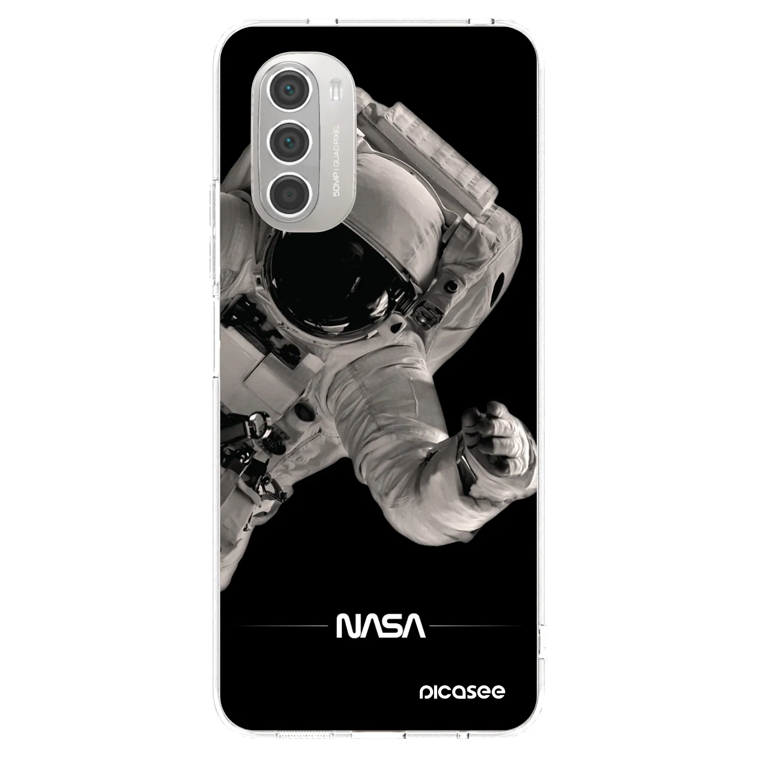 Picasee silikonowe przeźroczyste etui na Motorola Moto G51 - Astronaut Big