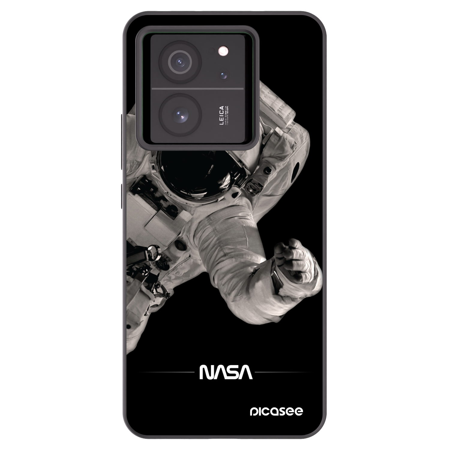 Picasee silikonowe czarne etui na Xiaomi 13T - Astronaut Big