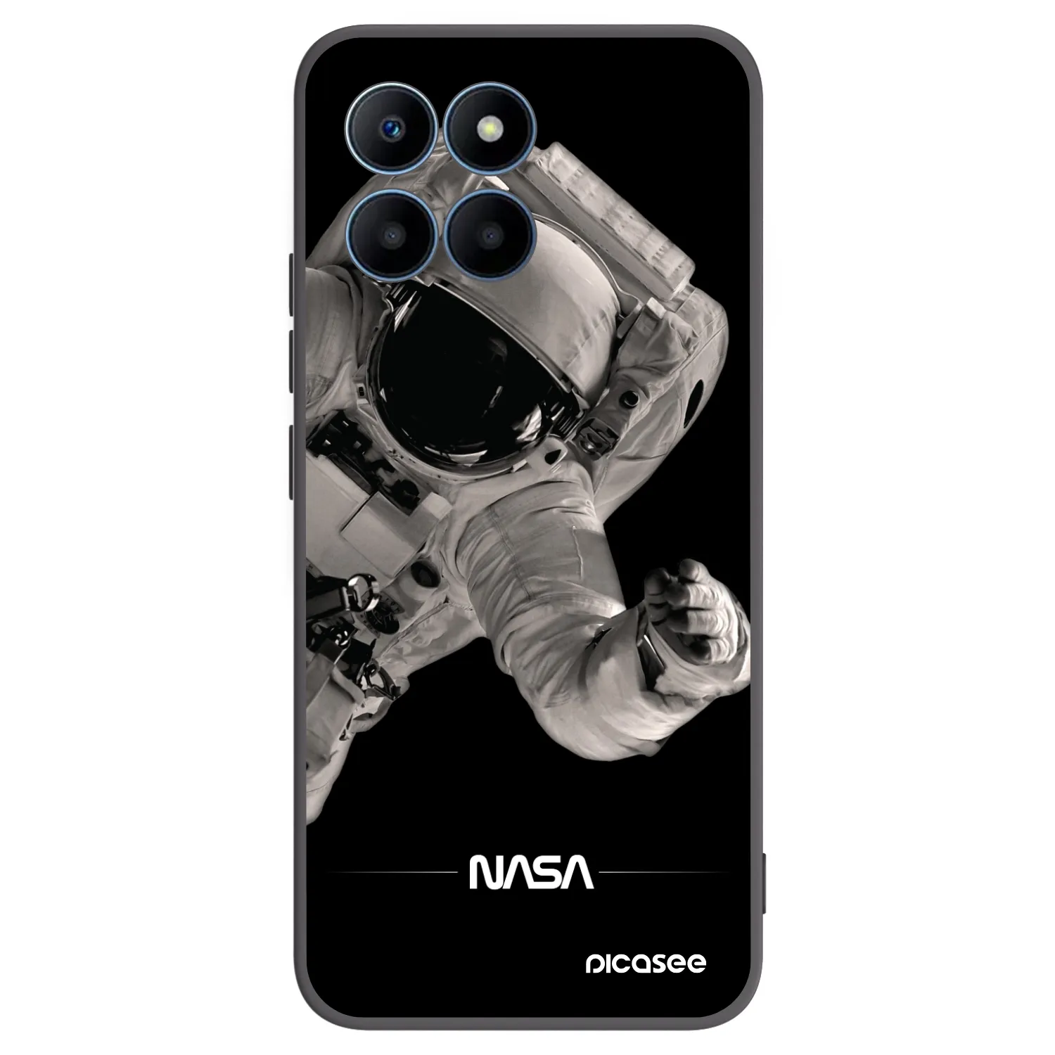 Picasee silikonowe czarne etui na Honor 70 Lite - Astronaut Big