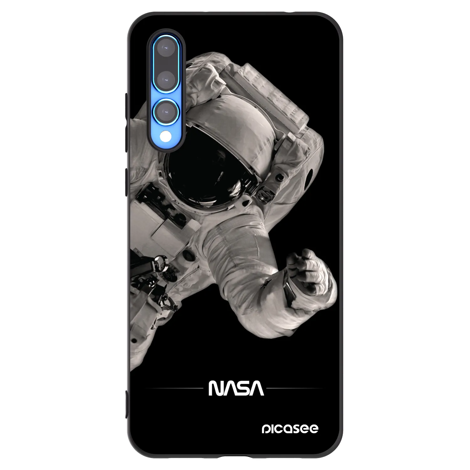Picasee silikonowe czarne etui na Huawei P20 Pro - Astronaut Big