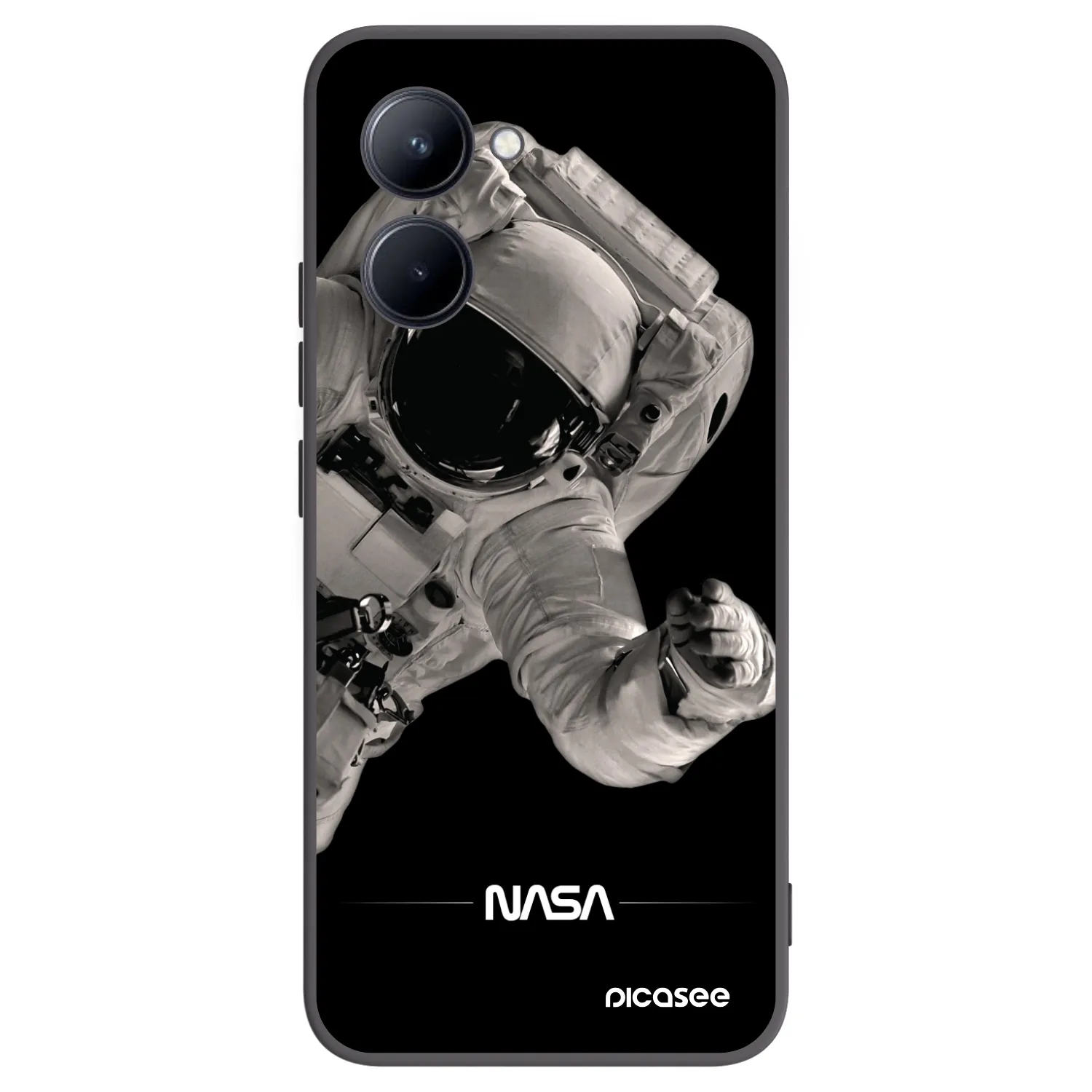 Picasee silikonowe czarne etui na Realme C33 (2023) - Astronaut Big