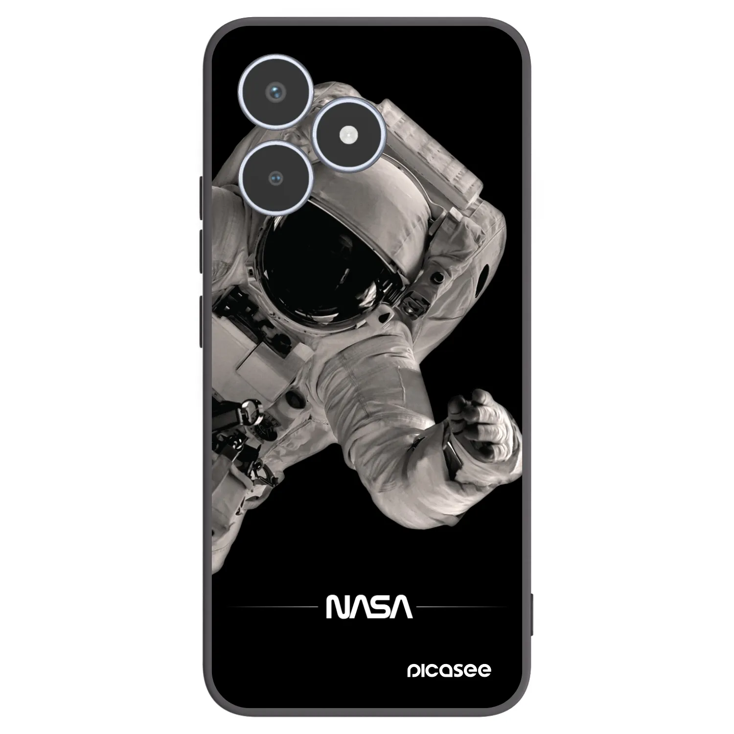 Picasee silikonowe czarne etui na Realme C53 - Astronaut Big
