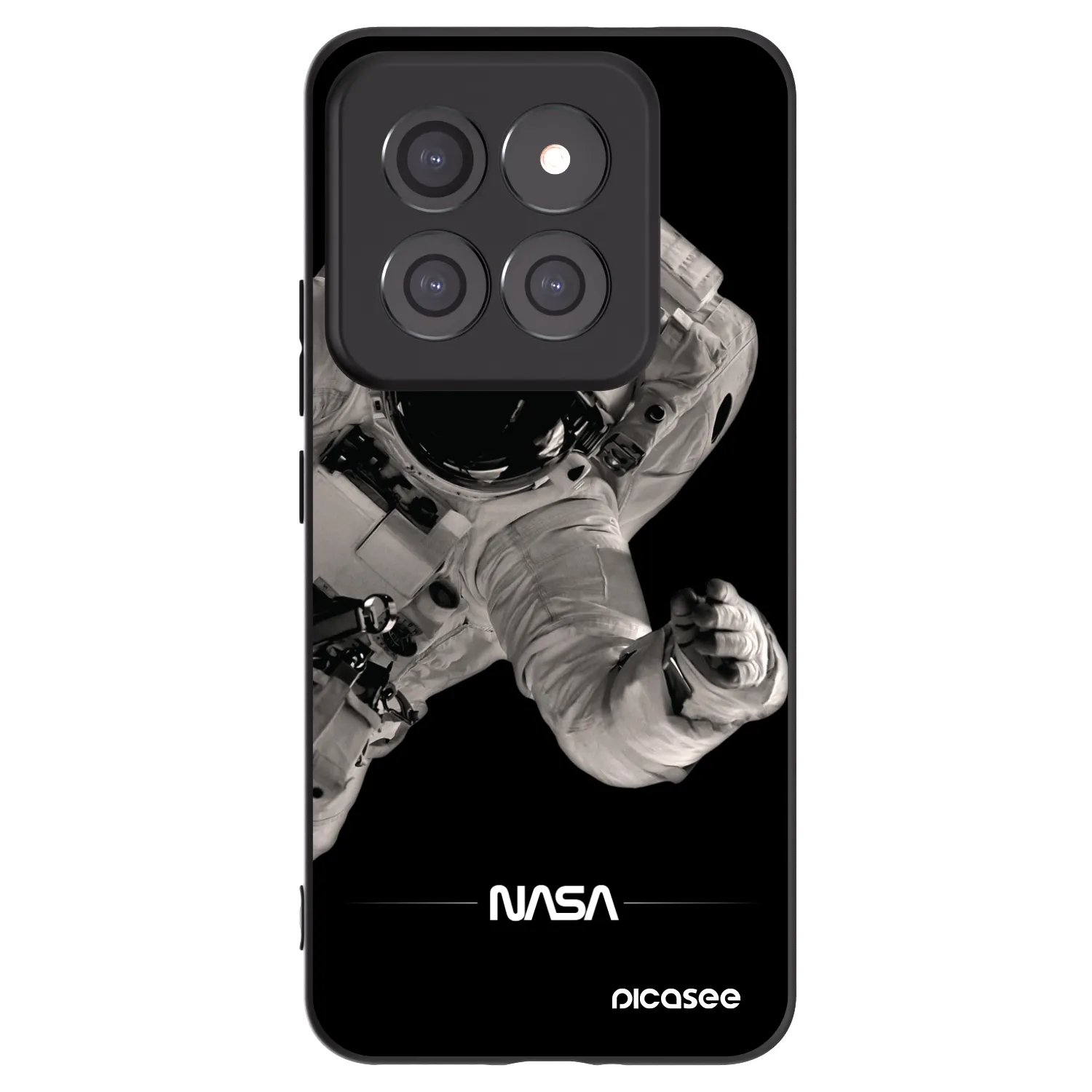 Picasee silikonowe czarne etui na Xiaomi 14 Pro - Astronaut Big