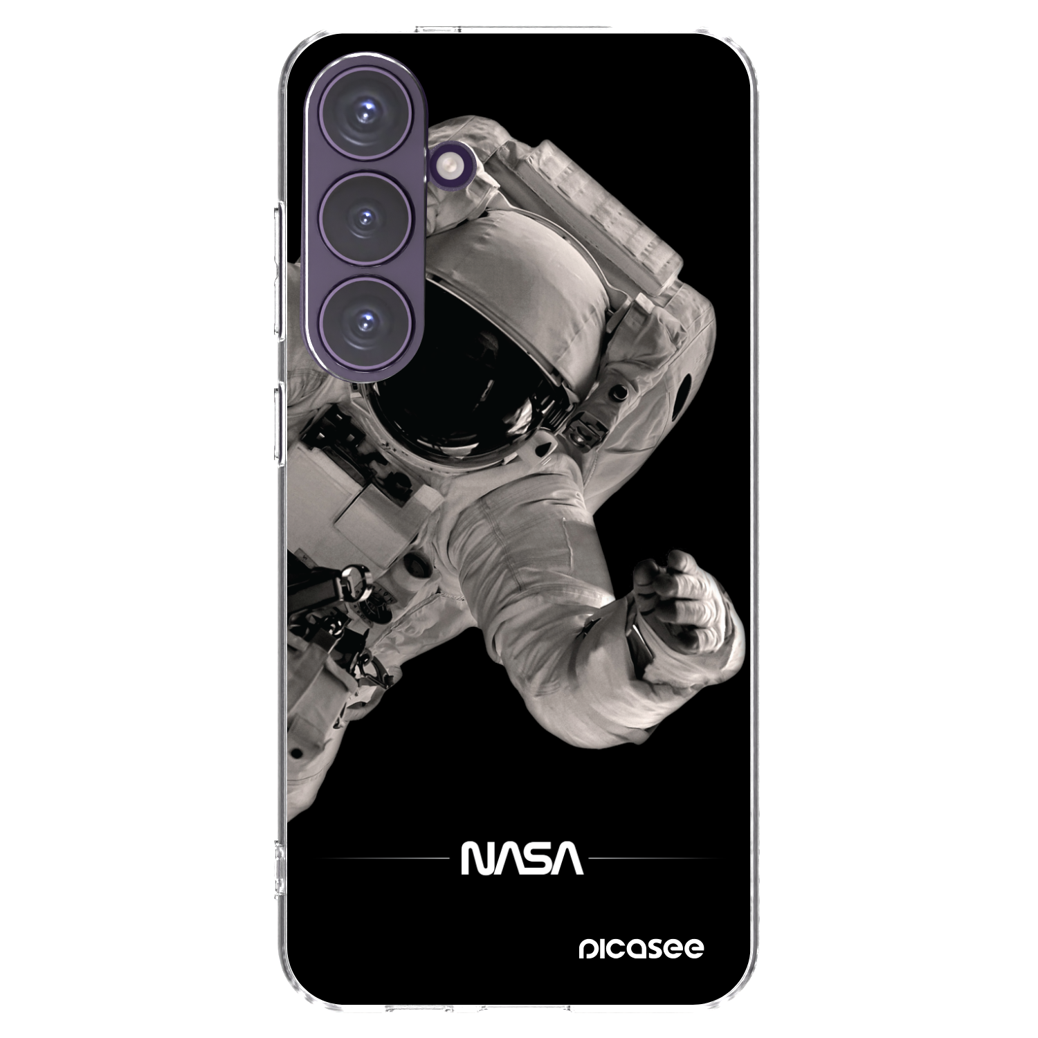 Picasee silikonowe przeźroczyste etui na Samsung Galaxy S24+ S926B 5G - Astronaut Big
