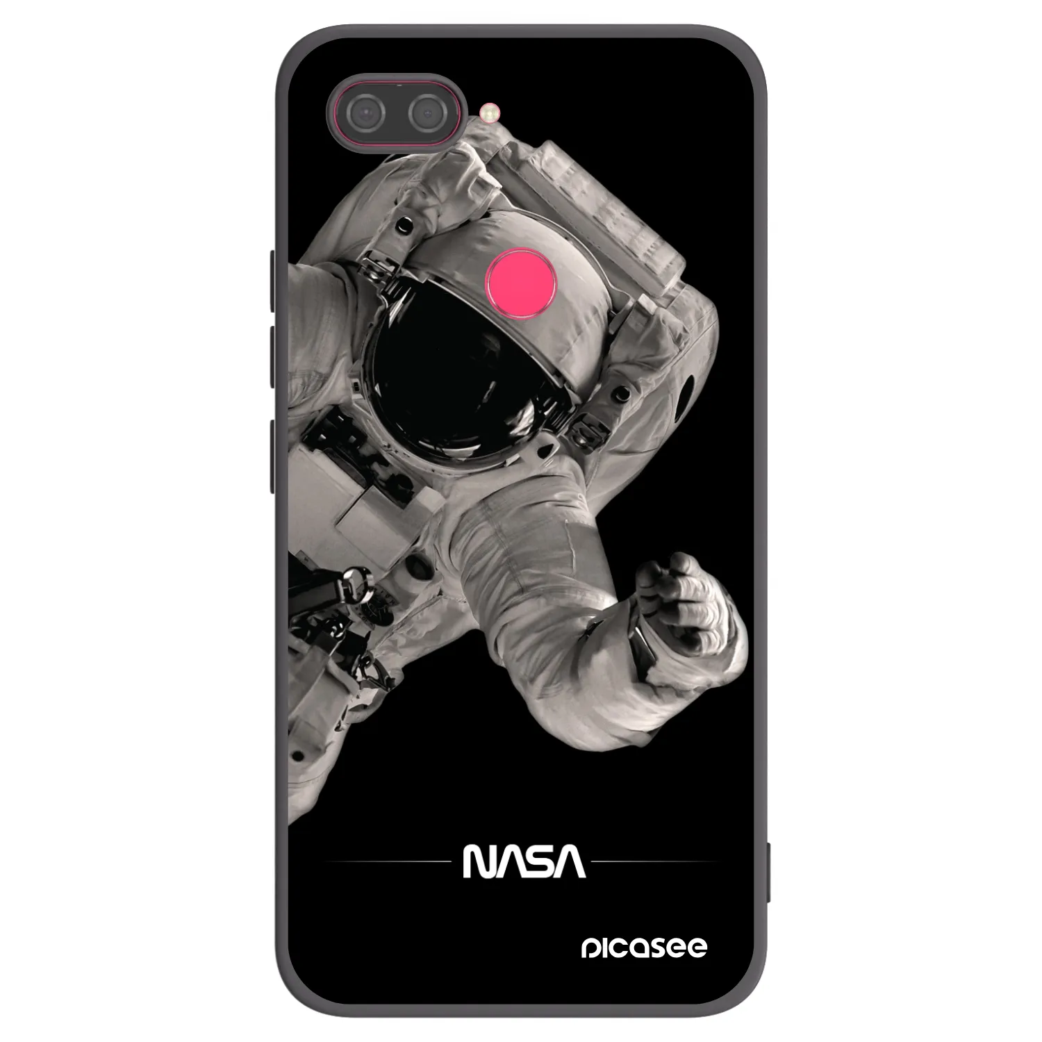 Picasee silikonowe czarne etui na Xiaomi Mi 8 Lite - Astronaut Big