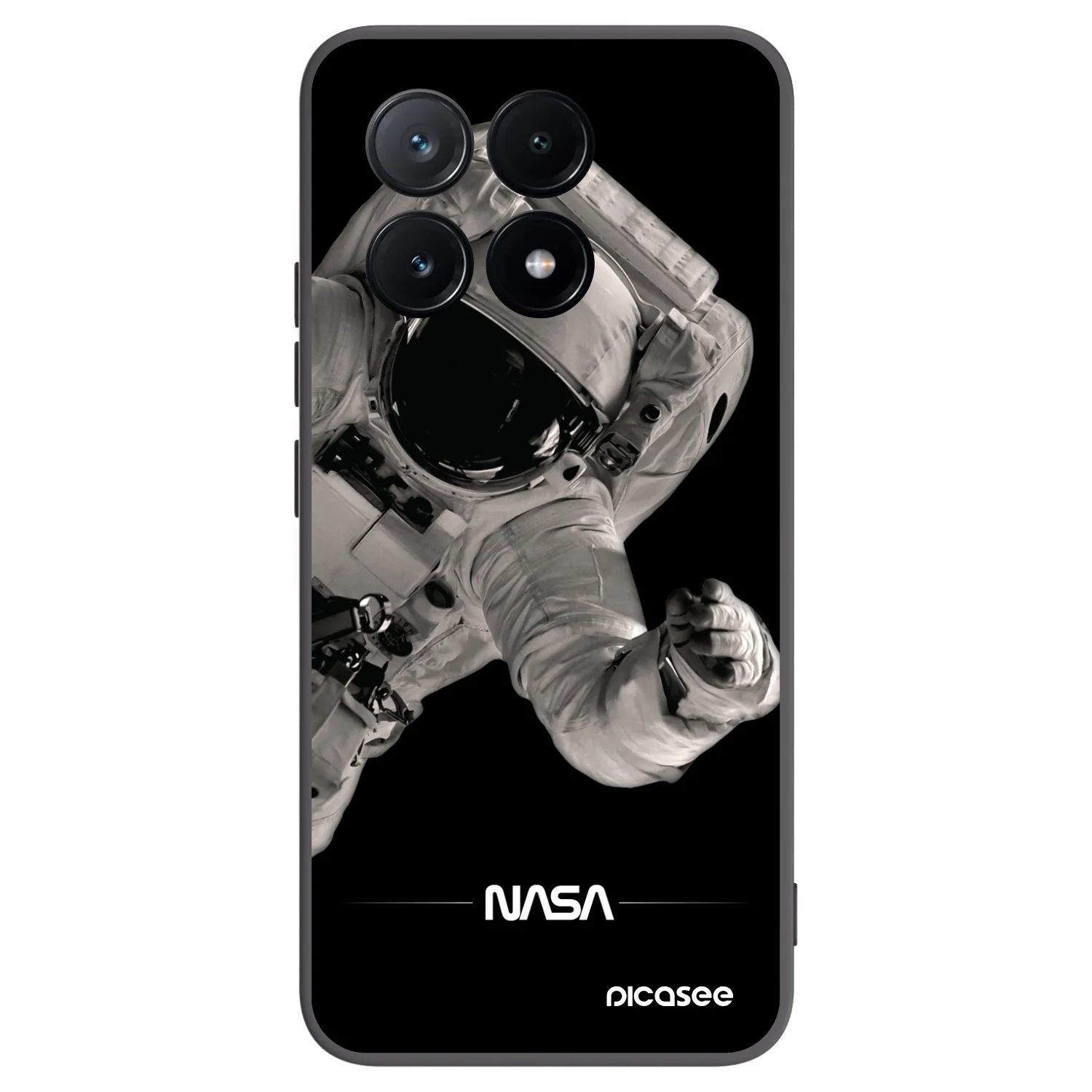 Picasee silikonowe czarne etui na Xiaomi Poco X6 Pro - Astronaut Big