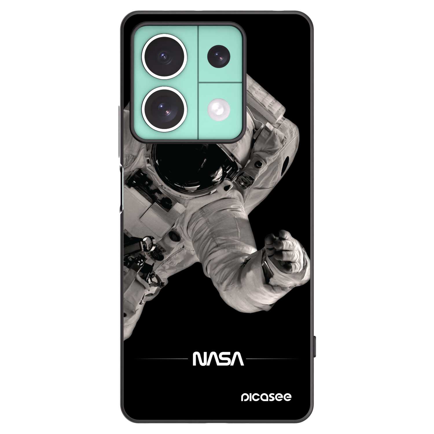 Picasee silikonowe czarne etui na Xiaomi Redmi Note 13 5G - Astronaut Big